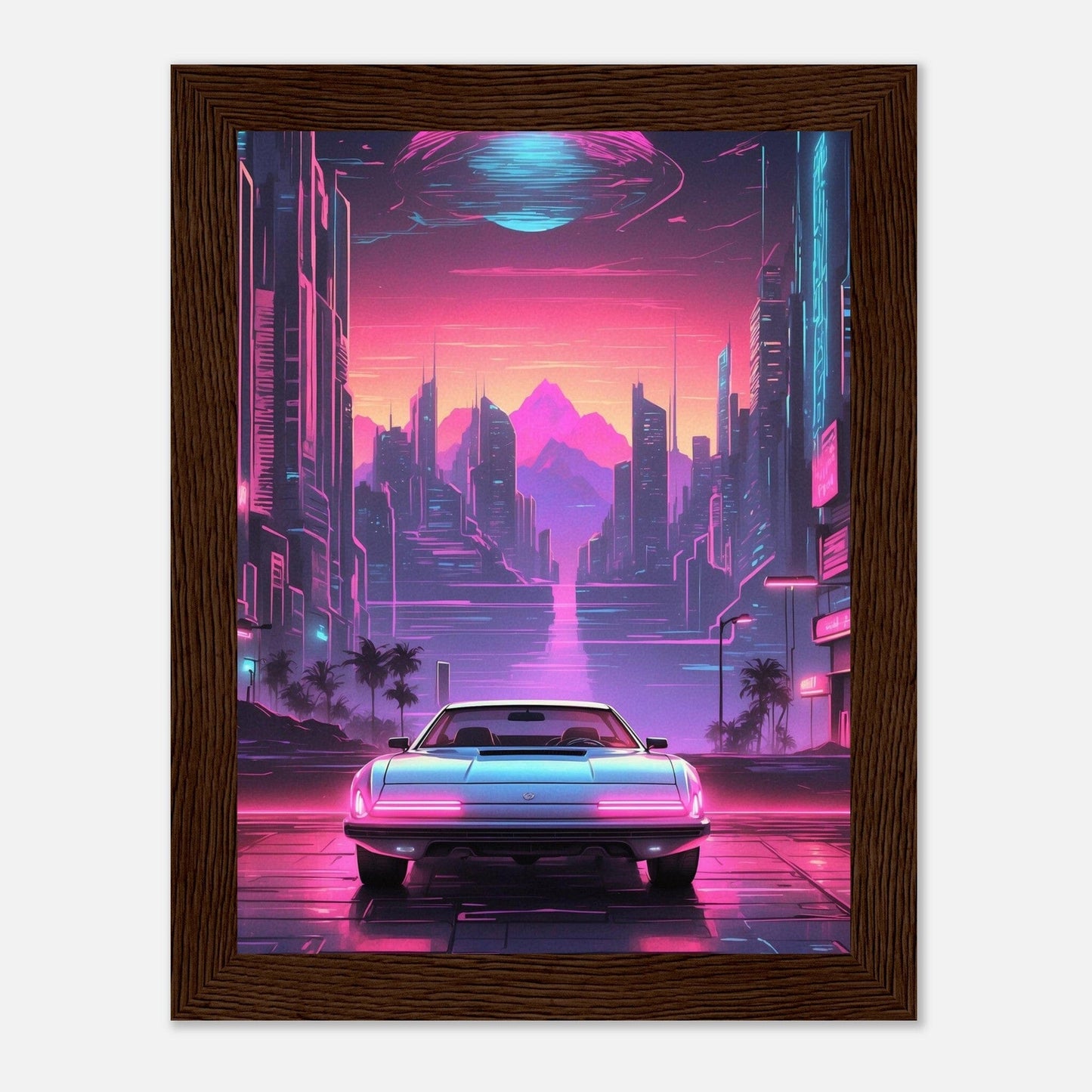 Premium Matte Paper Wooden Framed Poster - Exklusive Kunst in stilvollen Holzrahmen Print Material Modern Masterpieces 15x20 cm / 6x8″ Dark wood frame