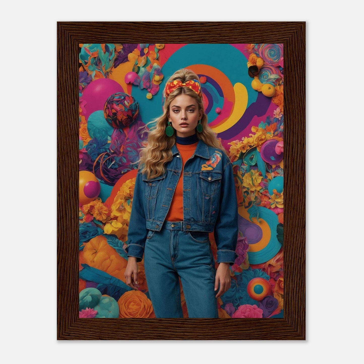 Premium Matte Paper Wooden Framed Poster - Exklusive Kunst in stilvollen Holzrahmen Print Material Modern Masterpieces 15x20 cm / 6x8″ Dark wood frame