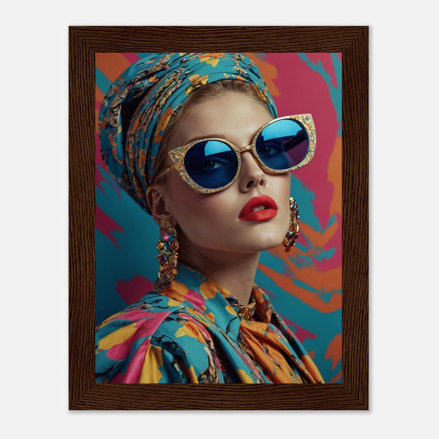 Premium Matte Paper Wooden Framed Poster - Exklusive Kunst in stilvollen Holzrahmen Print Material Modern Masterpieces 15x20 cm / 6x8″ Dark wood frame