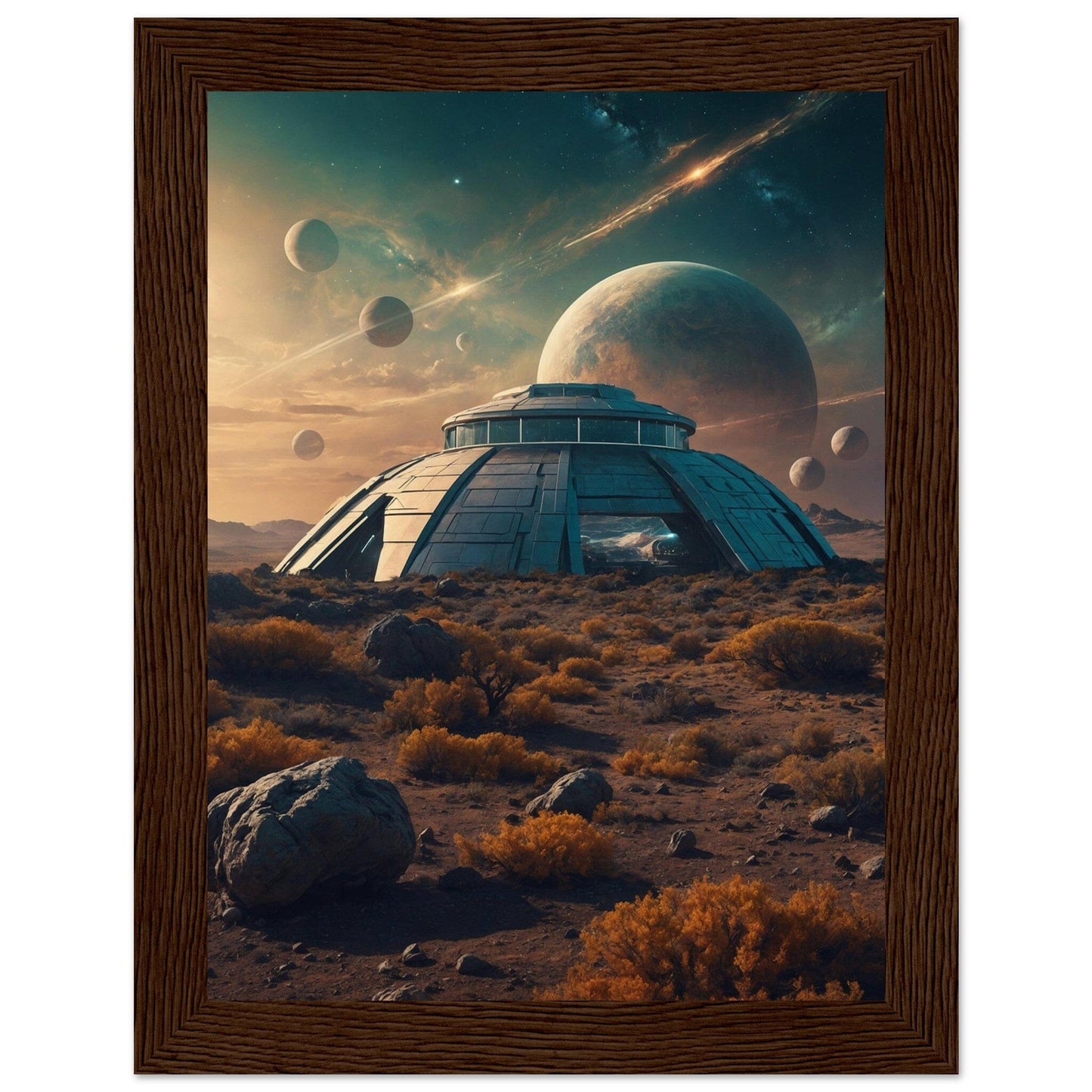 Premium Matte Paper Wooden Framed Poster - Exklusive Kunst in stilvollen Holzrahmen Print Material Modern Masterpieces 15x20 cm / 6x8″ Dark wood frame