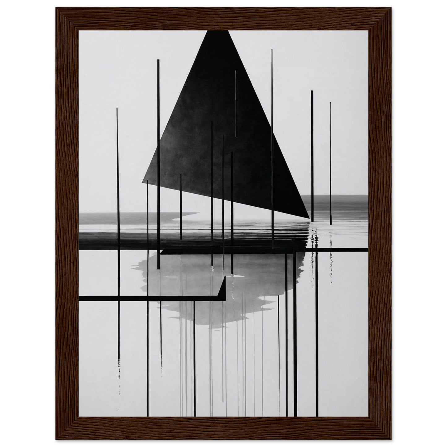 Premium Matte Paper Wooden Framed Poster - Exklusive Kunst in stilvollen Holzrahmen Print Material Modern Masterpieces 15x20 cm / 6x8″ Dark wood frame