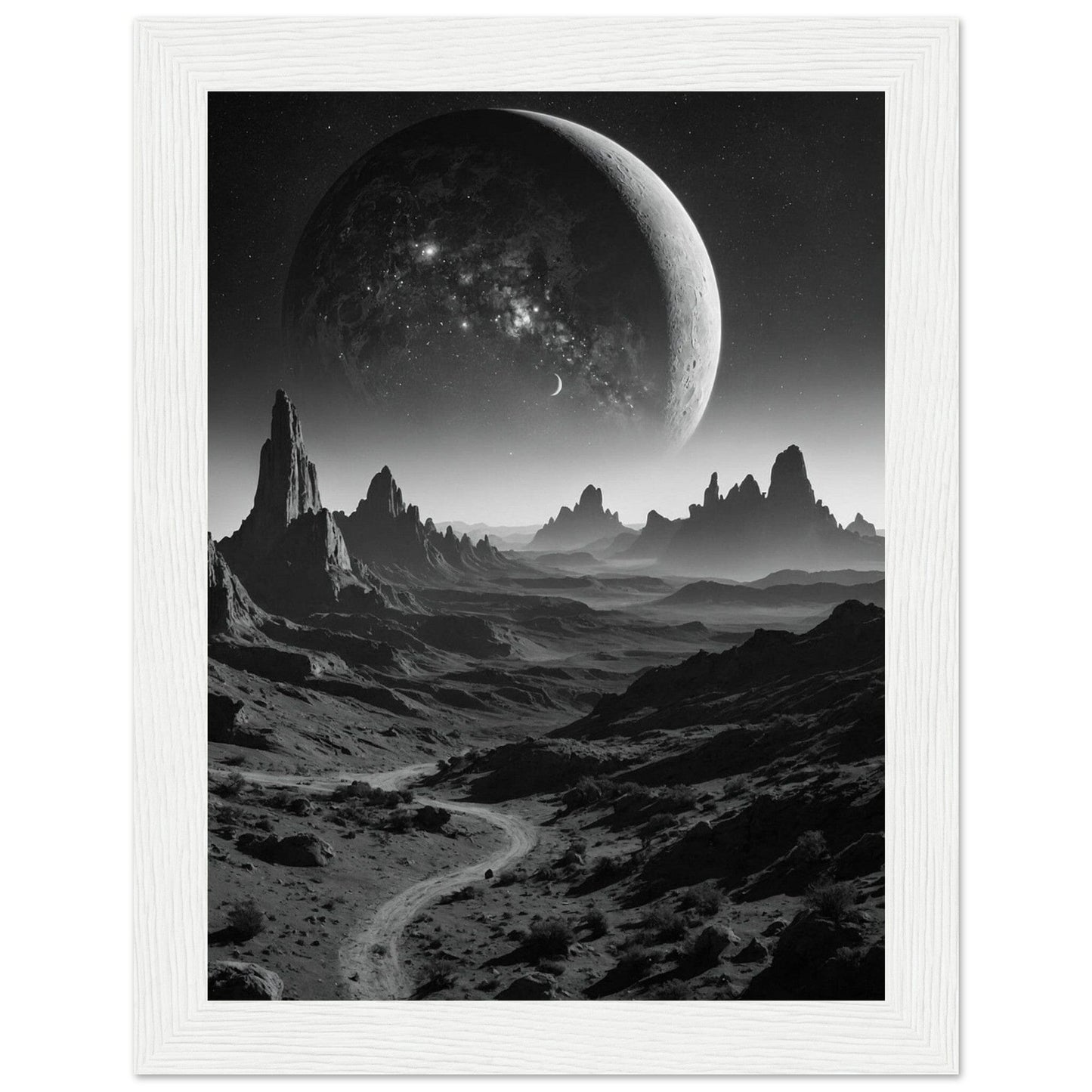 Premium Matte Paper Wooden Framed Poster - Exklusive Kunst in stilvollen Holzrahmen Print Material Modern Masterpieces 15x20 cm / 6x8″ White frame