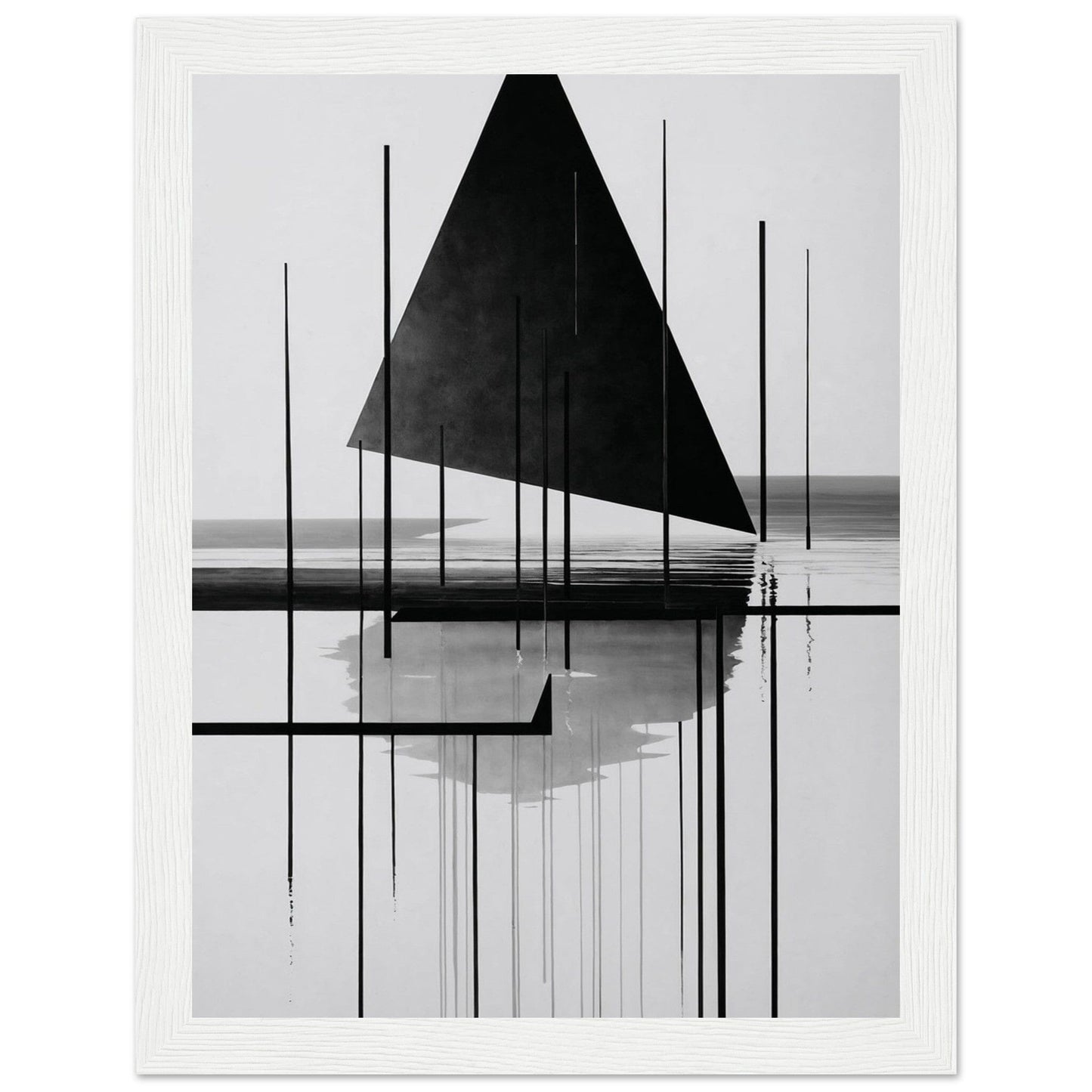 Premium Matte Paper Wooden Framed Poster - Exklusive Kunst in stilvollen Holzrahmen Print Material Modern Masterpieces 15x20 cm / 6x8″ White frame