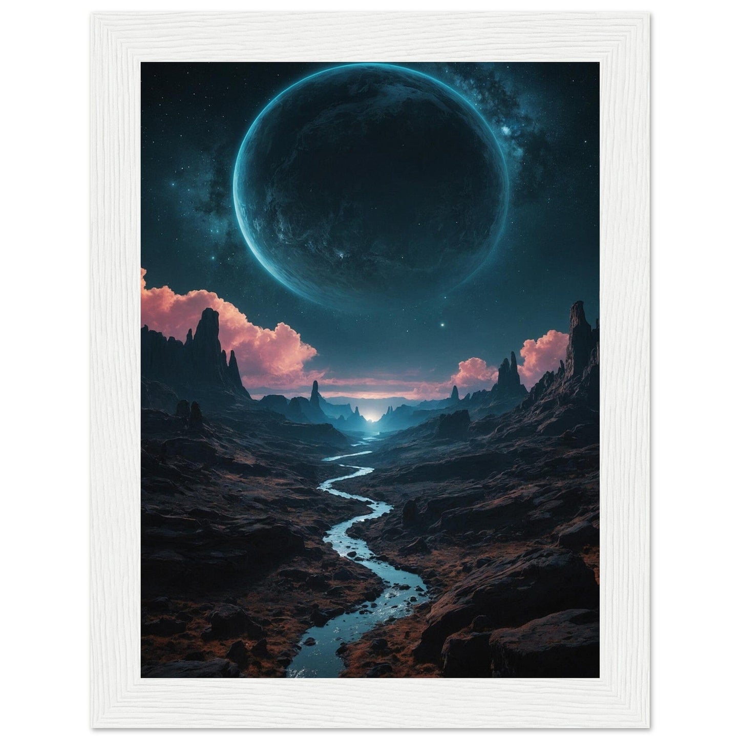 Premium Matte Paper Wooden Framed Poster - Exklusive Kunst in stilvollen Holzrahmen Print Material Modern Masterpieces 15x20 cm / 6x8″ White frame