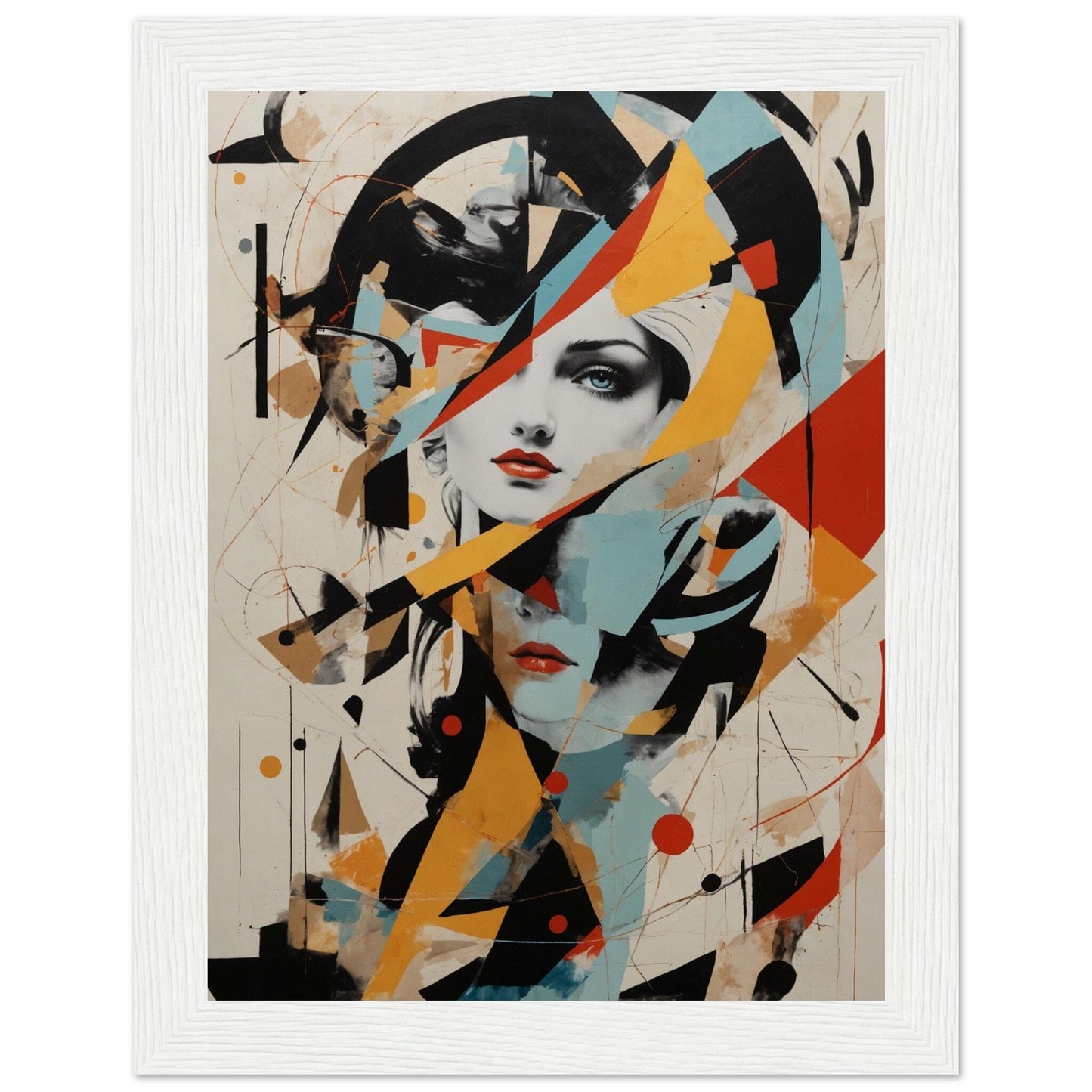 Premium Matte Paper Wooden Framed Poster - Exklusive Kunst in stilvollen Holzrahmen Print Material Modern Masterpieces 15x20 cm / 6x8″ White frame