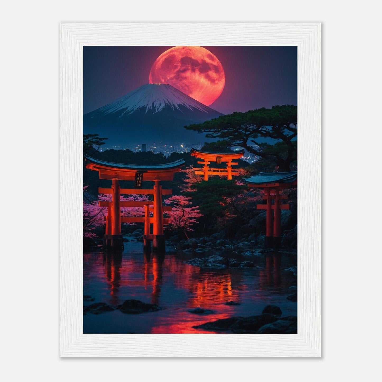 Premium Matte Paper Wooden Framed Poster - Exklusive Kunst in stilvollen Holzrahmen Print Material Modern Masterpieces 15x20 cm / 6x8″ White frame