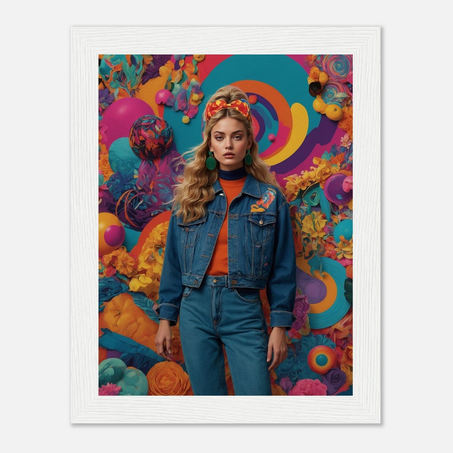 Premium Matte Paper Wooden Framed Poster - Exklusive Kunst in stilvollen Holzrahmen Print Material Modern Masterpieces 15x20 cm / 6x8″ White frame
