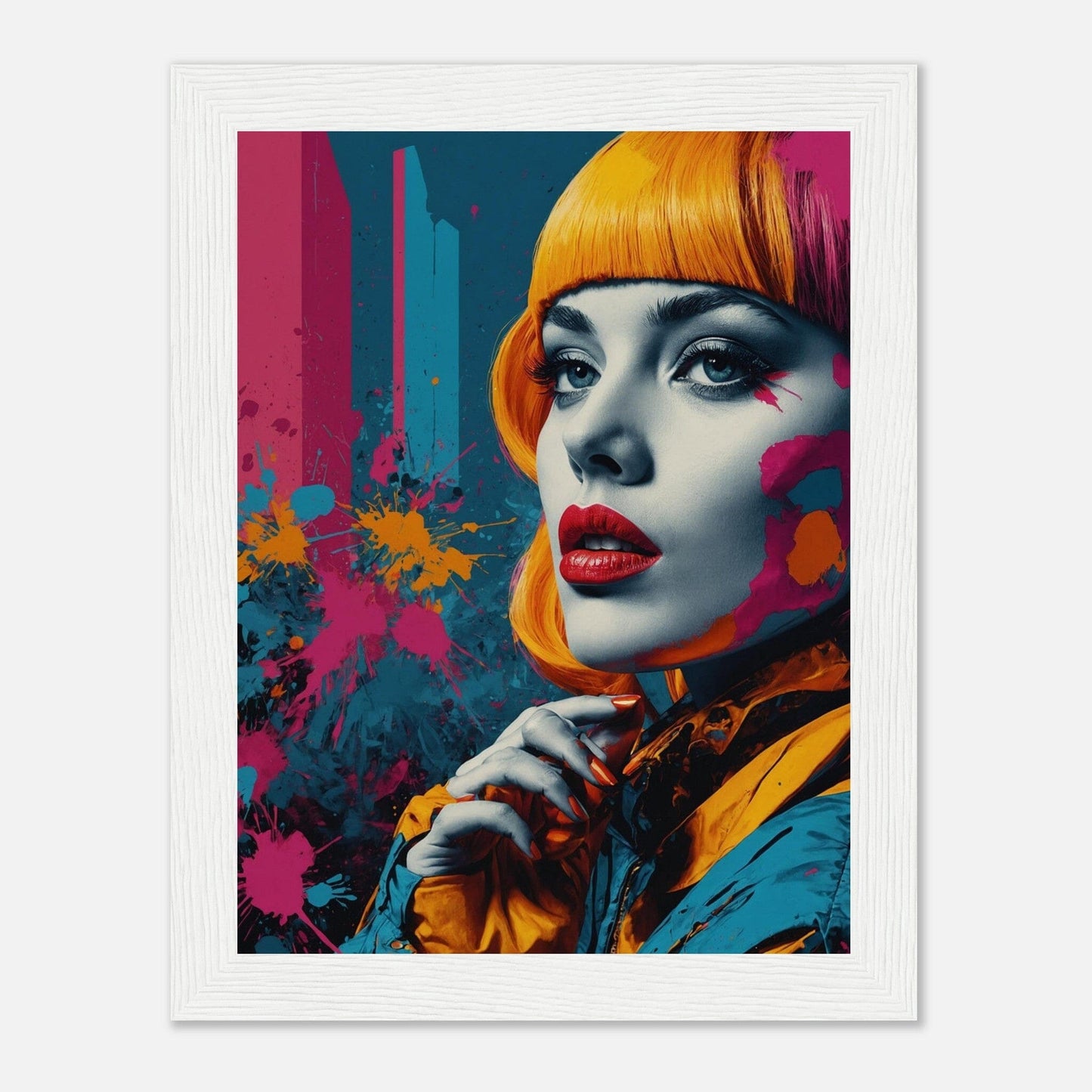 Premium Matte Paper Wooden Framed Poster - Exklusive Kunst in stilvollen Holzrahmen Print Material Modern Masterpieces 15x20 cm / 6x8″ White frame