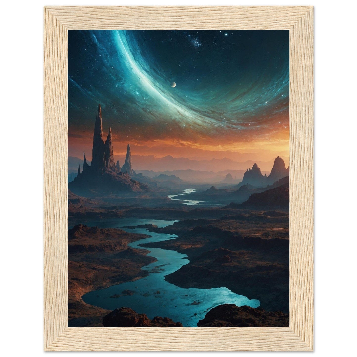 Premium Matte Paper Wooden Framed Poster - Exklusive Kunst in stilvollen Holzrahmen Print Material Modern Masterpieces 15x20 cm / 6x8″ Wood frame