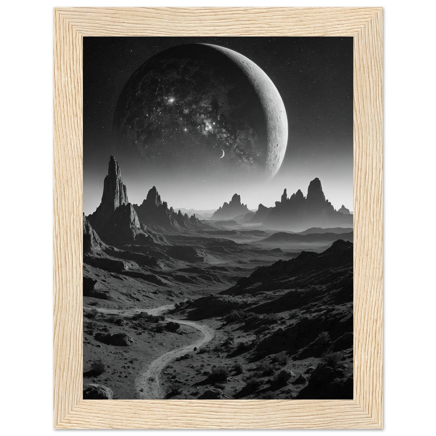 Premium Matte Paper Wooden Framed Poster - Exklusive Kunst in stilvollen Holzrahmen Print Material Modern Masterpieces 15x20 cm / 6x8″ Wood frame