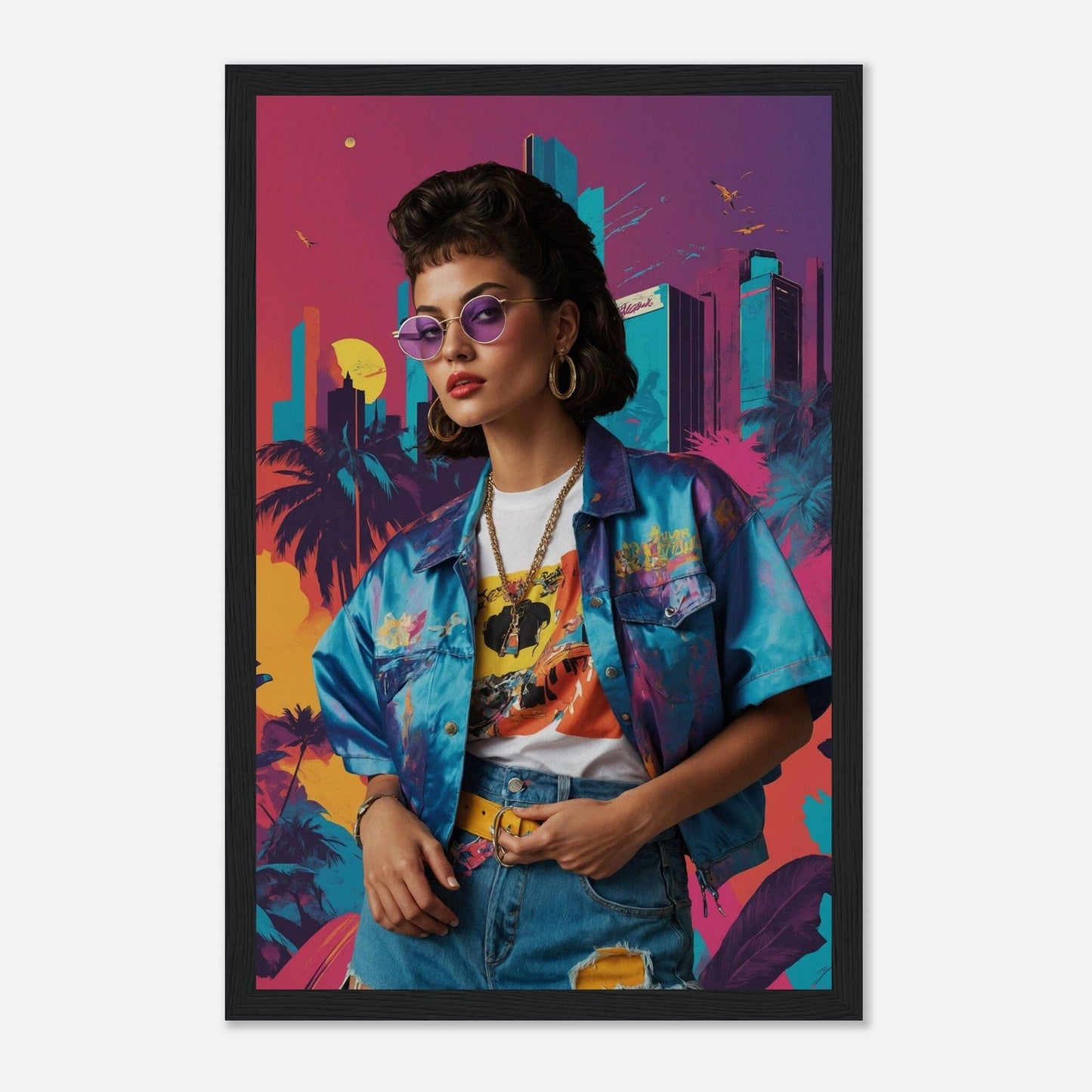 Premium Matte Paper Wooden Framed Poster - Exklusive Kunst in stilvollen Holzrahmen Print Material Modern Masterpieces 28x43 cm / XL (11x17″) Black frame