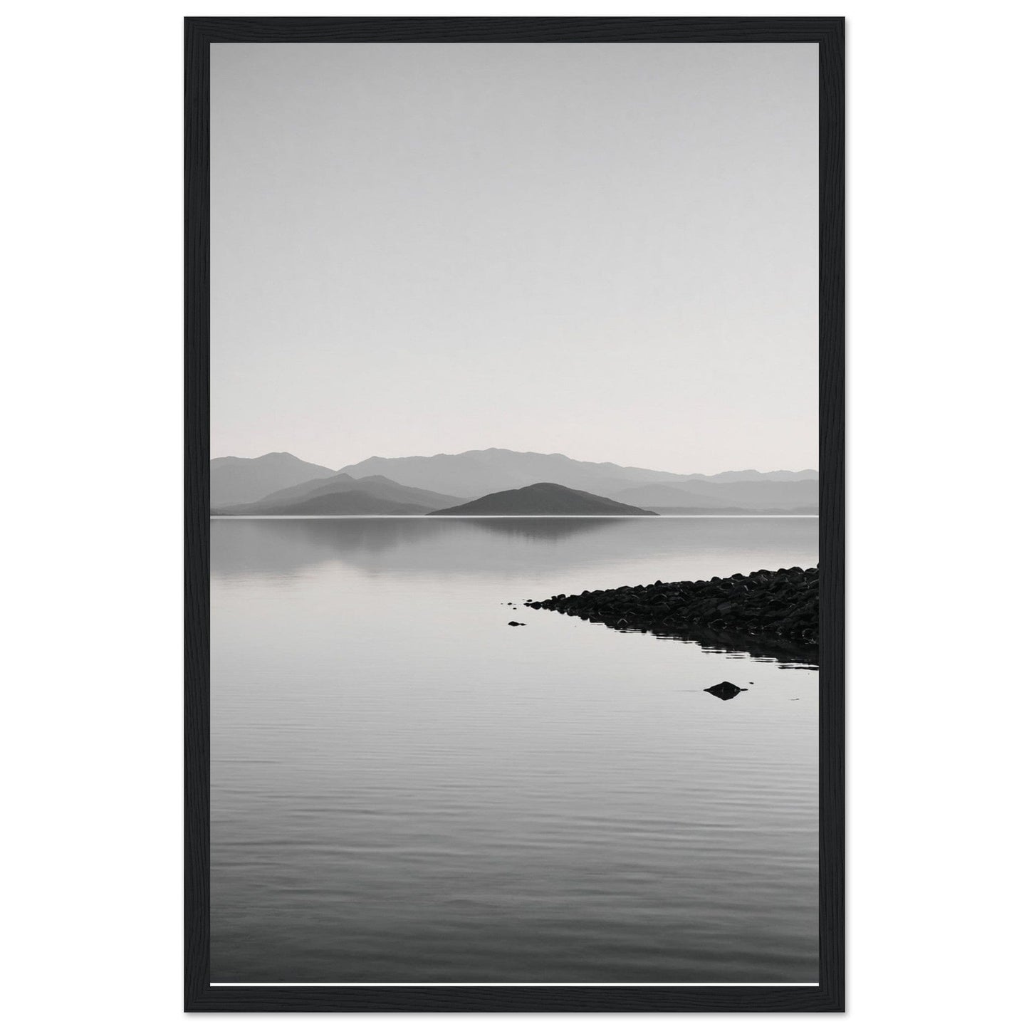 Premium Matte Paper Wooden Framed Poster - Exklusive Kunst in stilvollen Holzrahmen Print Material Modern Masterpieces 28x43 cm / XL (11x17″) Black frame