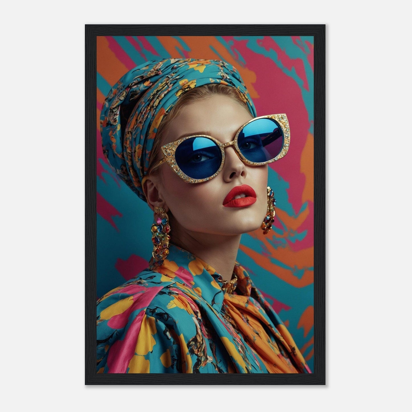 Premium Matte Paper Wooden Framed Poster - Exklusive Kunst in stilvollen Holzrahmen Print Material Modern Masterpieces 28x43 cm / XL (11x17″) Black frame