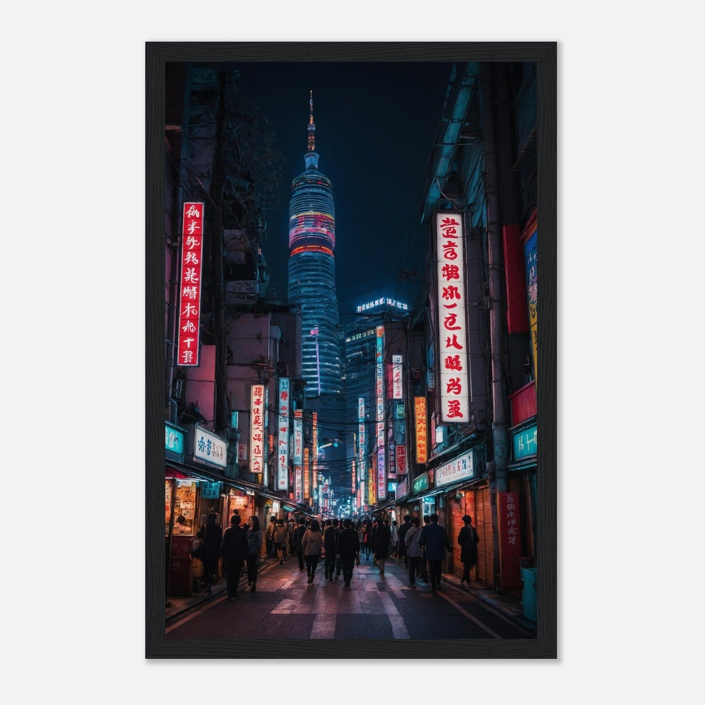 Premium Matte Paper Wooden Framed Poster - Exklusive Kunst in stilvollen Holzrahmen Print Material Modern Masterpieces 28x43 cm / XL (11x17″) Black frame