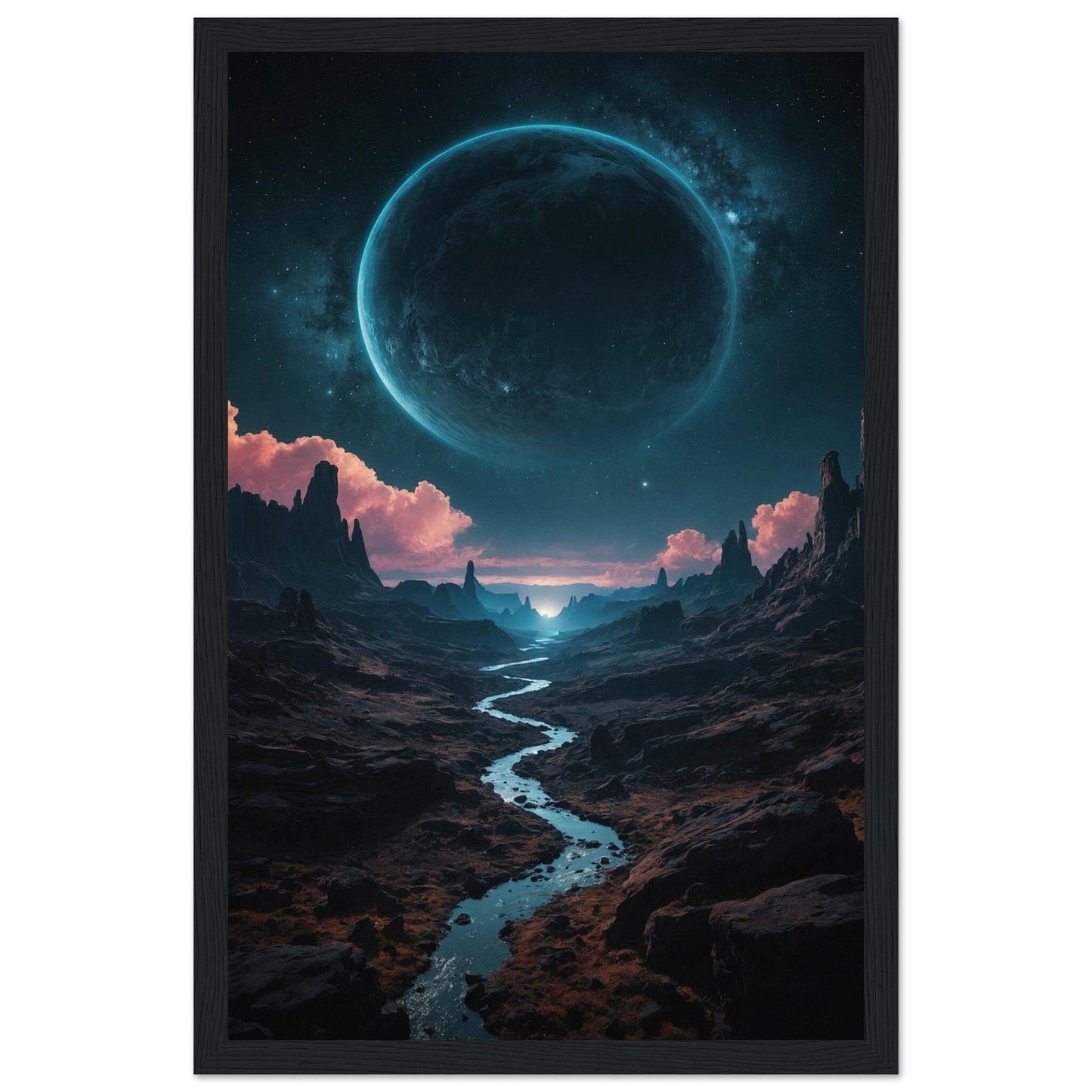Premium Matte Paper Wooden Framed Poster - Exklusive Kunst in stilvollen Holzrahmen Print Material Modern Masterpieces 28x43 cm / XL (11x17″) Black frame