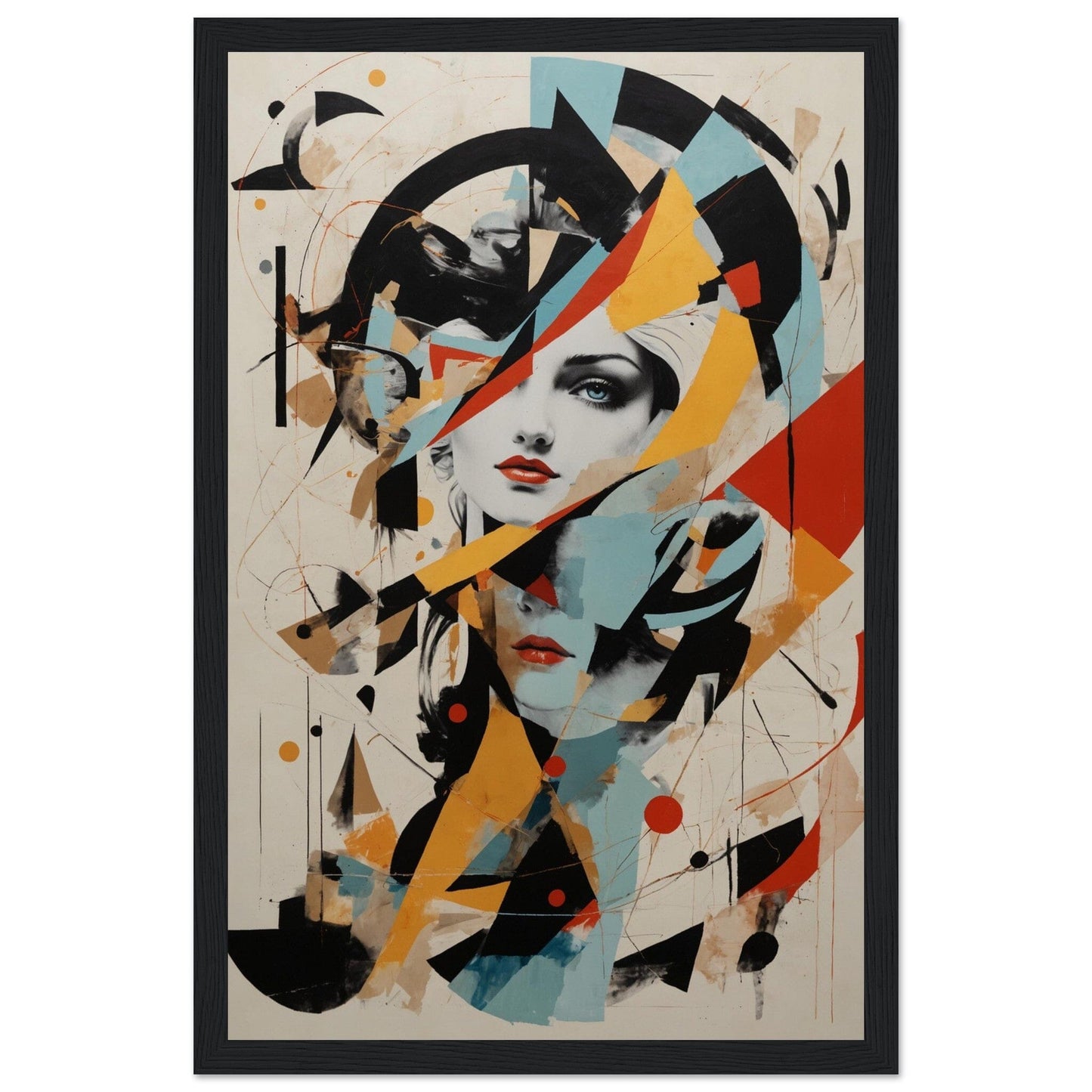 Premium Matte Paper Wooden Framed Poster - Exklusive Kunst in stilvollen Holzrahmen Print Material Modern Masterpieces 28x43 cm / XL (11x17″) Black frame