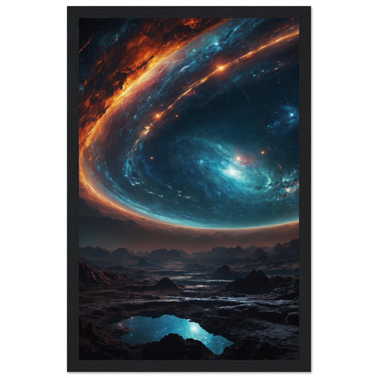 Premium Matte Paper Wooden Framed Poster - Exklusive Kunst in stilvollen Holzrahmen Print Material Modern Masterpieces 28x43 cm / XL (11x17″) Black frame