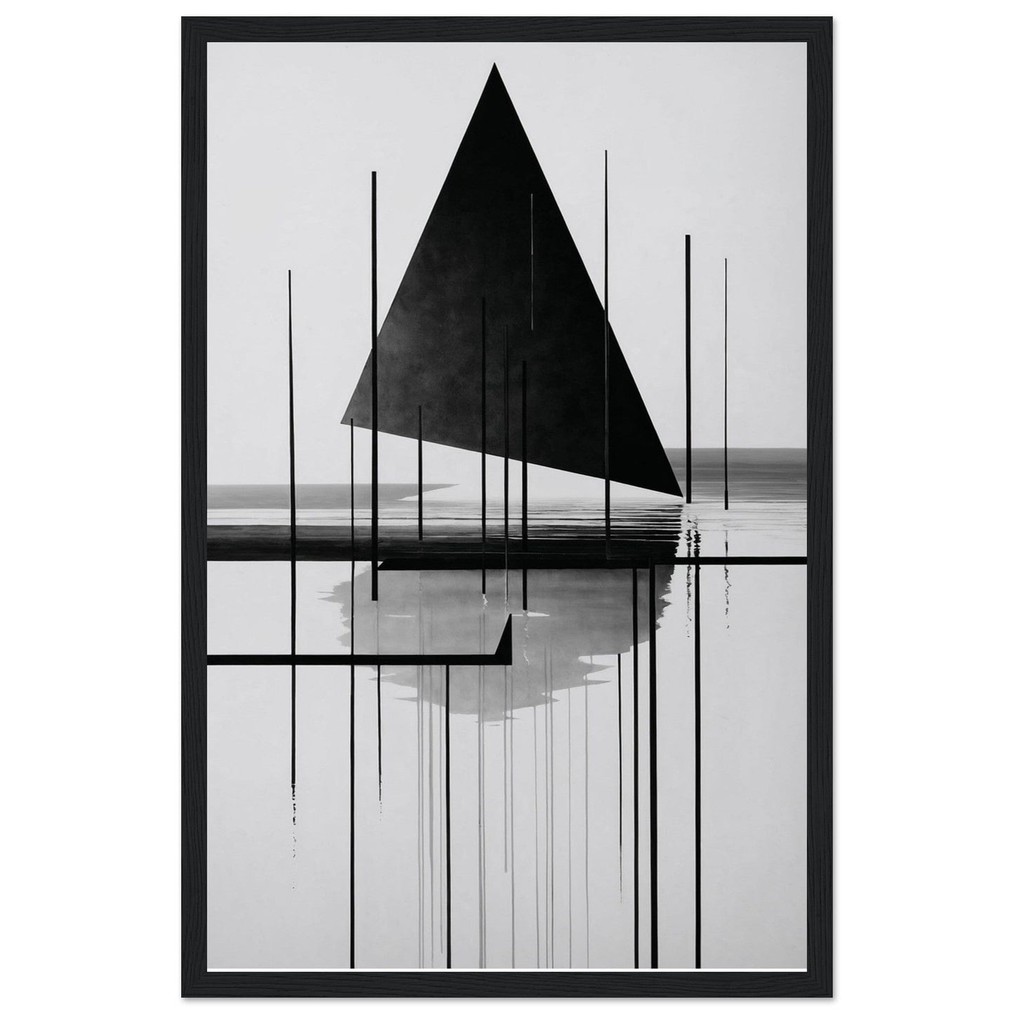 Premium Matte Paper Wooden Framed Poster - Exklusive Kunst in stilvollen Holzrahmen Print Material Modern Masterpieces 28x43 cm / XL (11x17″) Black frame