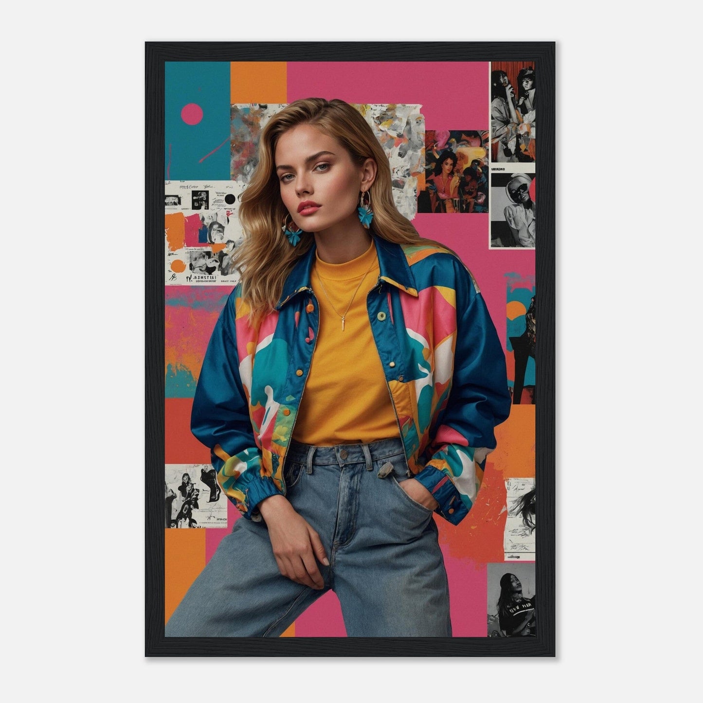 Premium Matte Paper Wooden Framed Poster - Exklusive Kunst in stilvollen Holzrahmen Print Material Modern Masterpieces 28x43 cm / XL (11x17″) Black frame