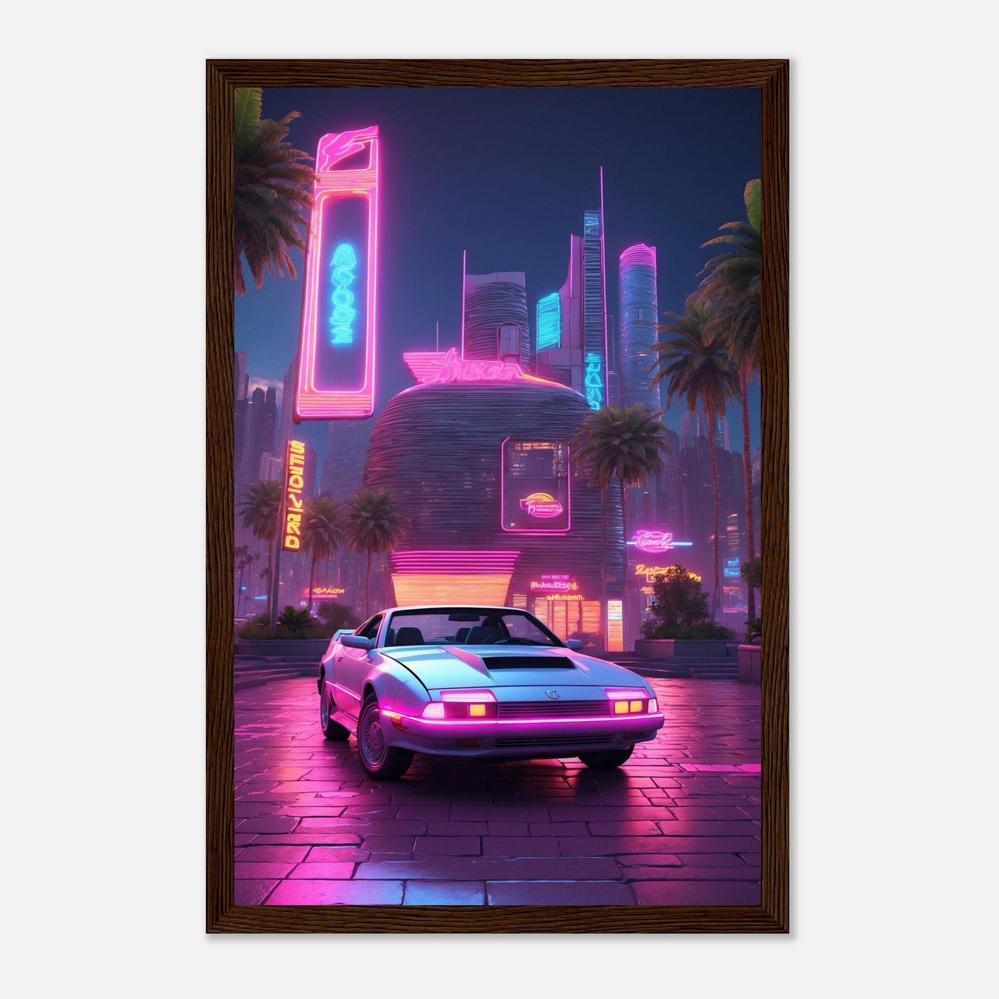 Premium Matte Paper Wooden Framed Poster - Exklusive Kunst in stilvollen Holzrahmen Print Material Modern Masterpieces 28x43 cm / XL (11x17″) Dark wood frame