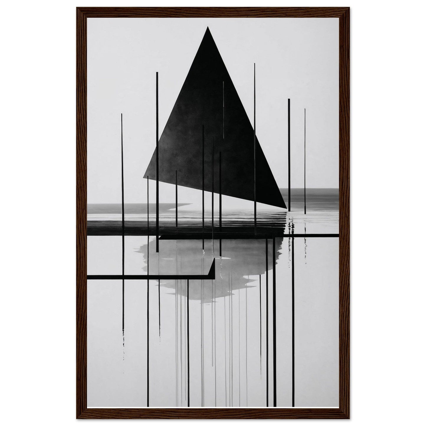 Premium Matte Paper Wooden Framed Poster - Exklusive Kunst in stilvollen Holzrahmen Print Material Modern Masterpieces 28x43 cm / XL (11x17″) Dark wood frame