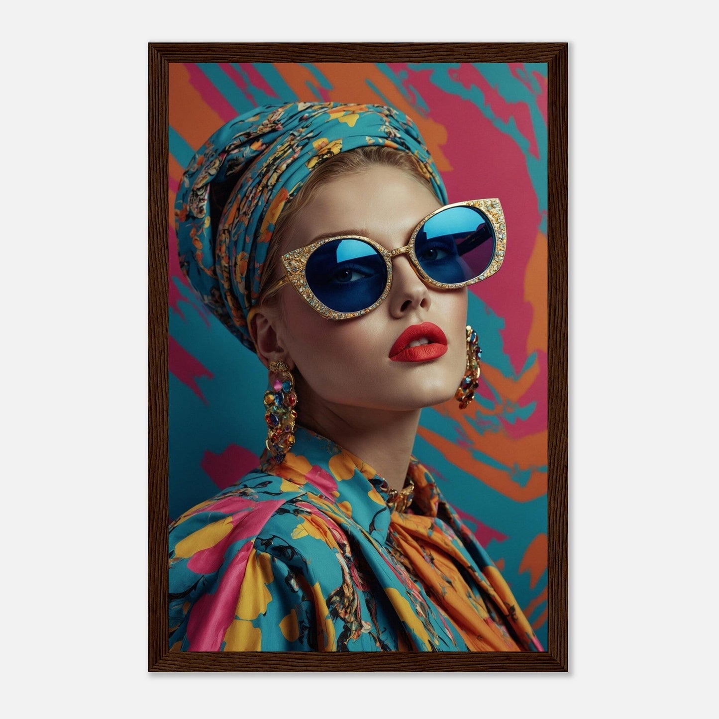 Premium Matte Paper Wooden Framed Poster - Exklusive Kunst in stilvollen Holzrahmen Print Material Modern Masterpieces 28x43 cm / XL (11x17″) Dark wood frame
