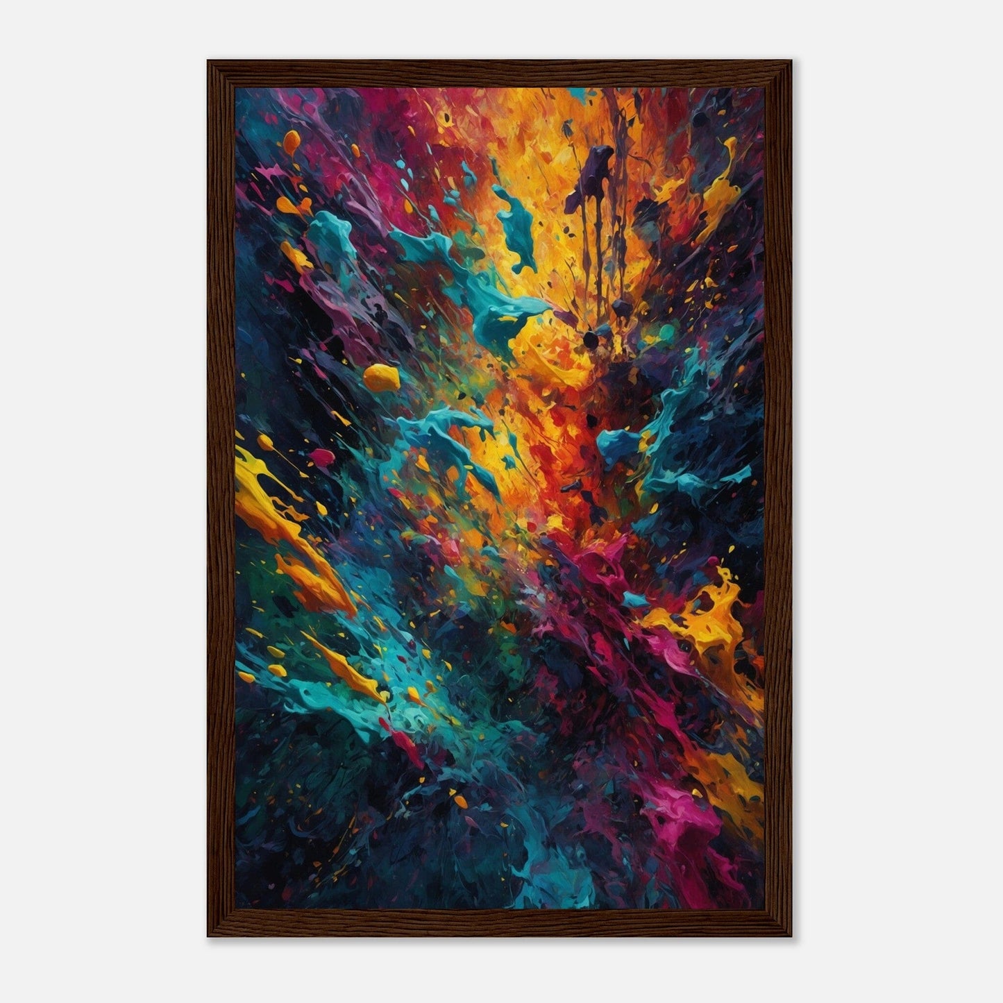 Premium Matte Paper Wooden Framed Poster - Exklusive Kunst in stilvollen Holzrahmen Print Material Modern Masterpieces 28x43 cm / XL (11x17″) Dark wood frame