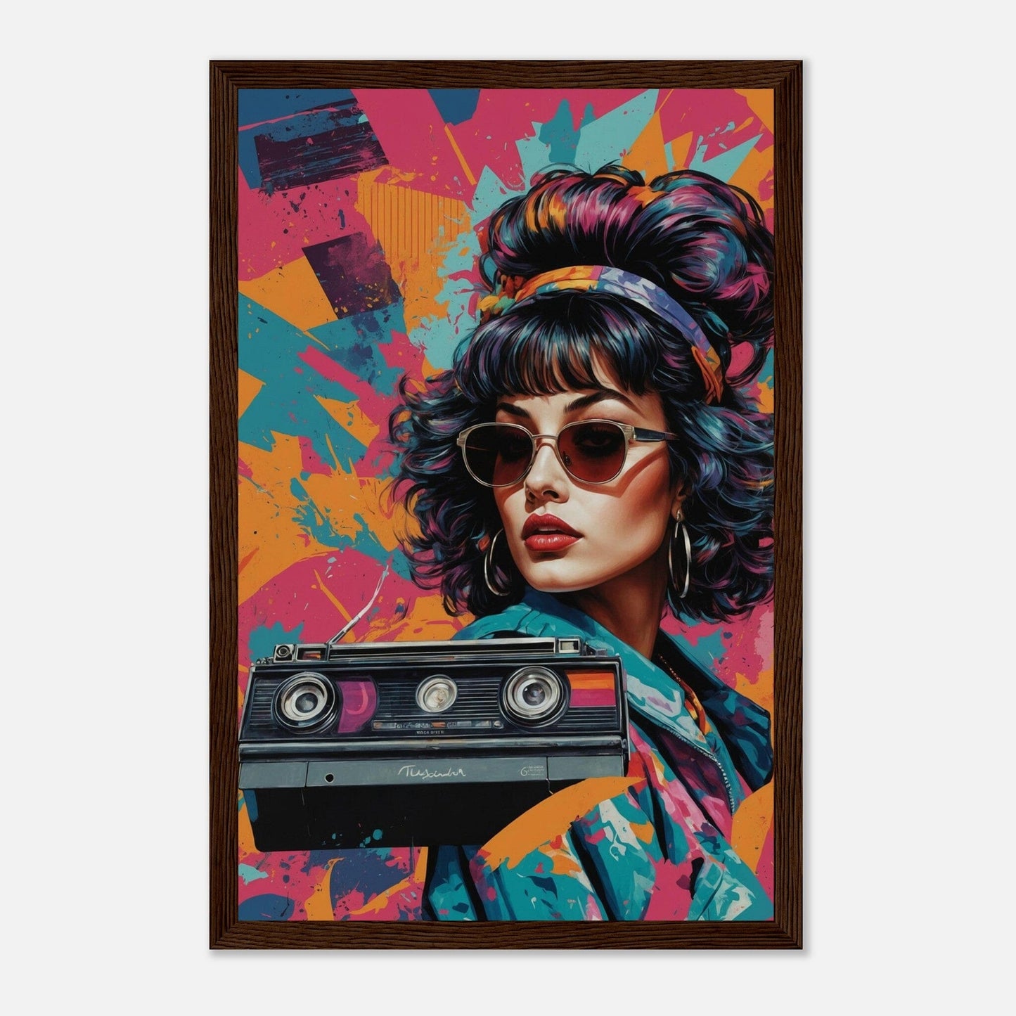 Premium Matte Paper Wooden Framed Poster - Exklusive Kunst in stilvollen Holzrahmen Print Material Modern Masterpieces 28x43 cm / XL (11x17″) Dark wood frame