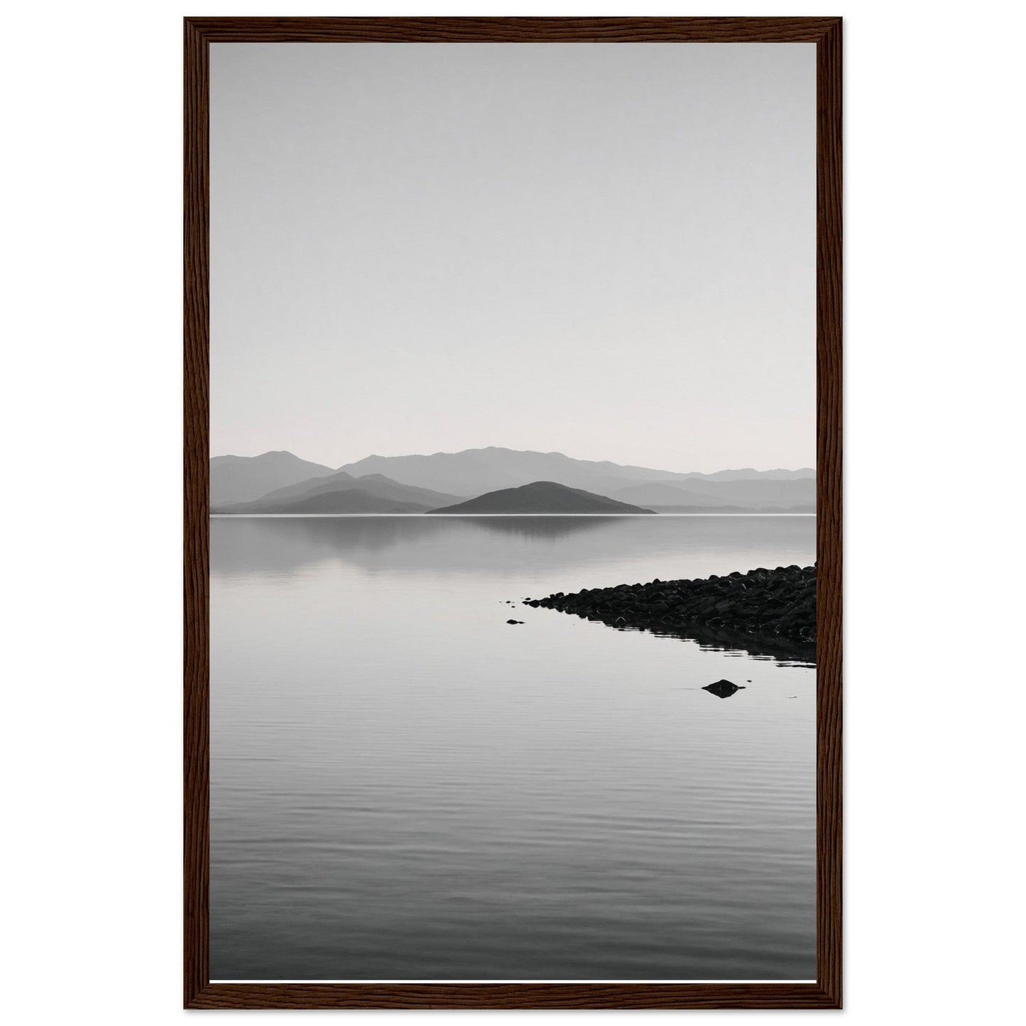 Premium Matte Paper Wooden Framed Poster - Exklusive Kunst in stilvollen Holzrahmen Print Material Modern Masterpieces 28x43 cm / XL (11x17″) Dark wood frame