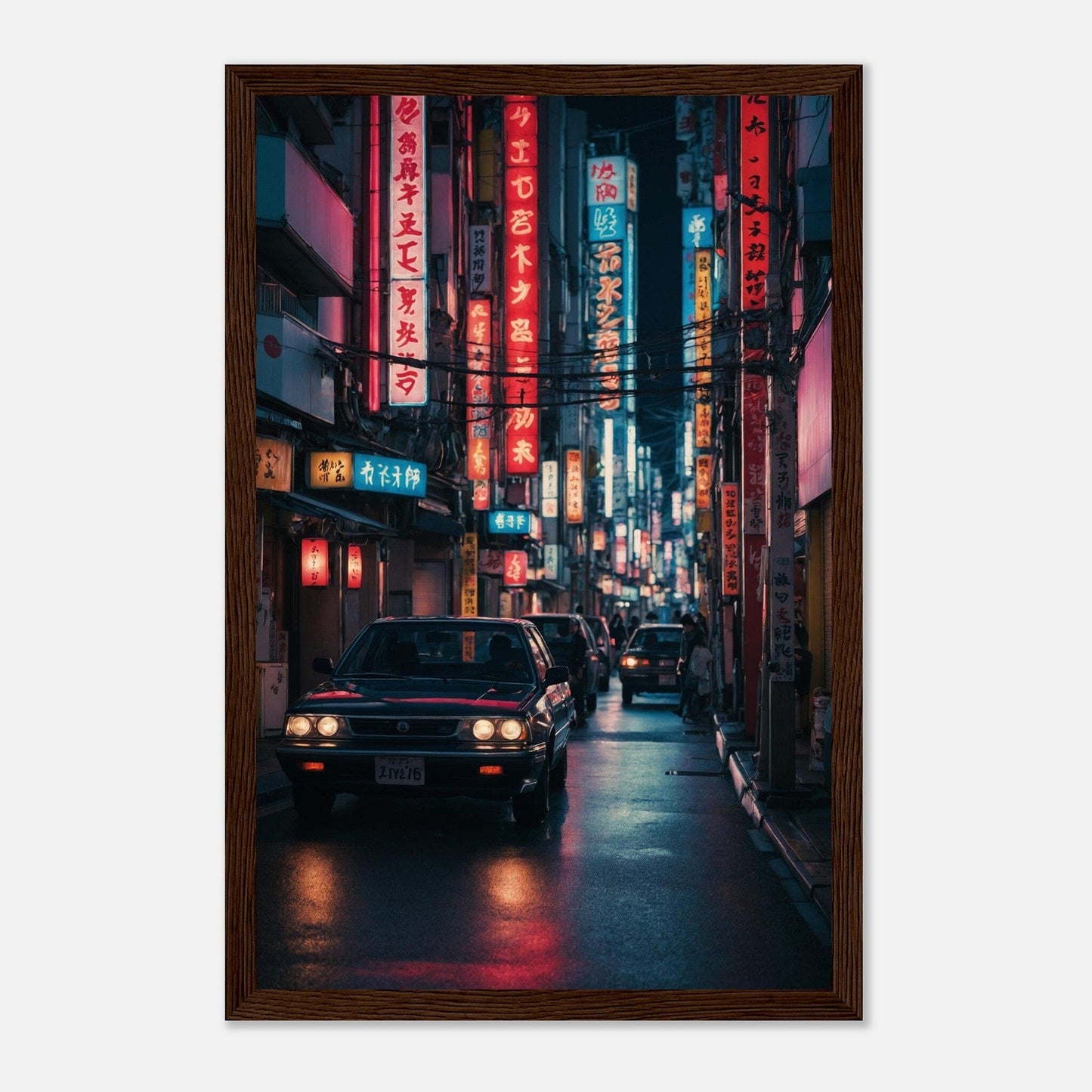 Premium Matte Paper Wooden Framed Poster - Exklusive Kunst in stilvollen Holzrahmen Print Material Modern Masterpieces 28x43 cm / XL (11x17″) Dark wood frame