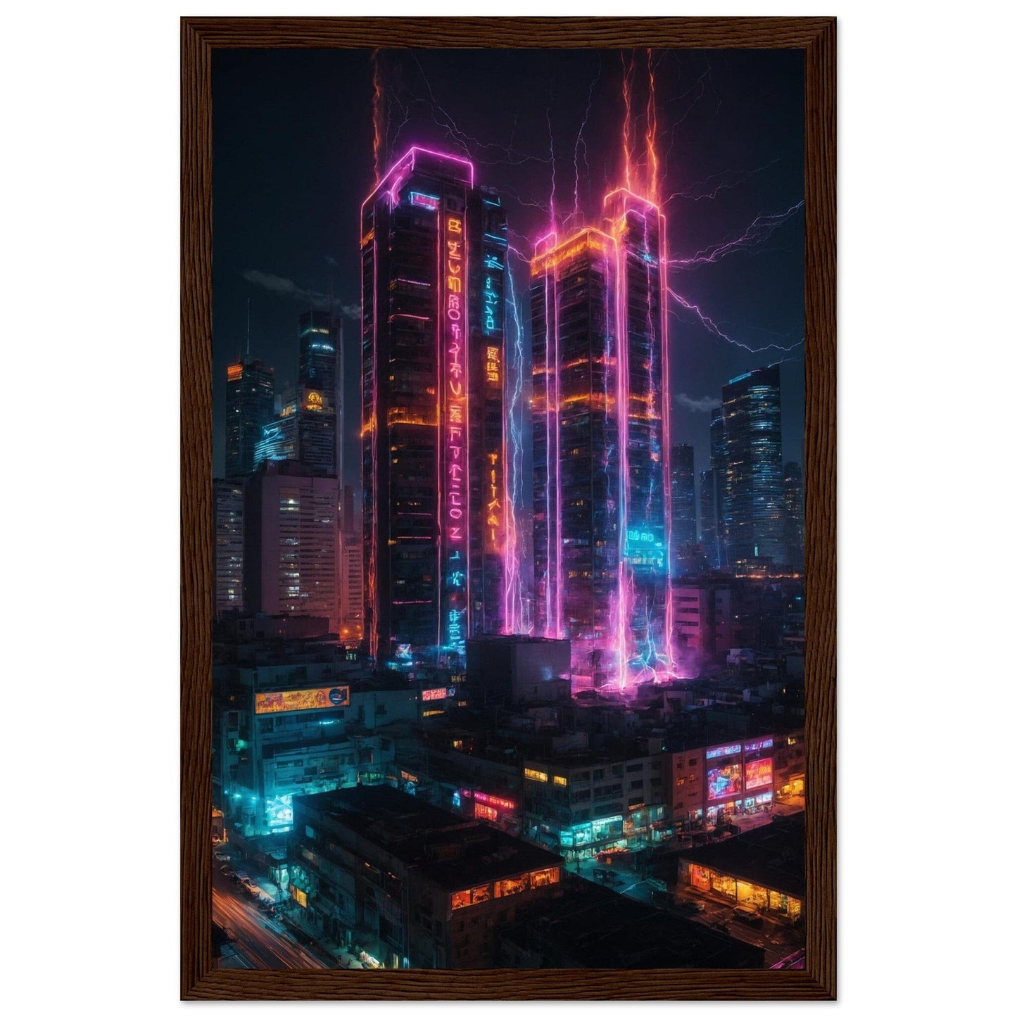 Premium Matte Paper Wooden Framed Poster - Exklusive Kunst in stilvollen Holzrahmen Print Material Modern Masterpieces 28x43 cm / XL (11x17″) Dark wood frame