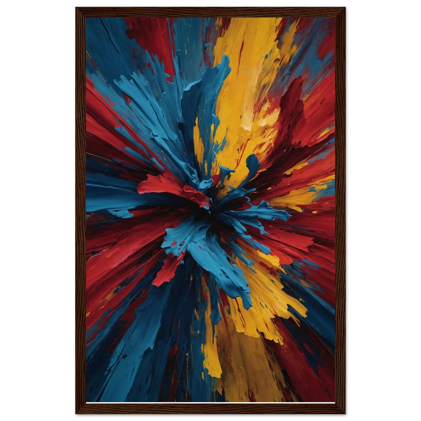 Premium Matte Paper Wooden Framed Poster - Exklusive Kunst in stilvollen Holzrahmen Print Material Modern Masterpieces 28x43 cm / XL (11x17″) Dark wood frame