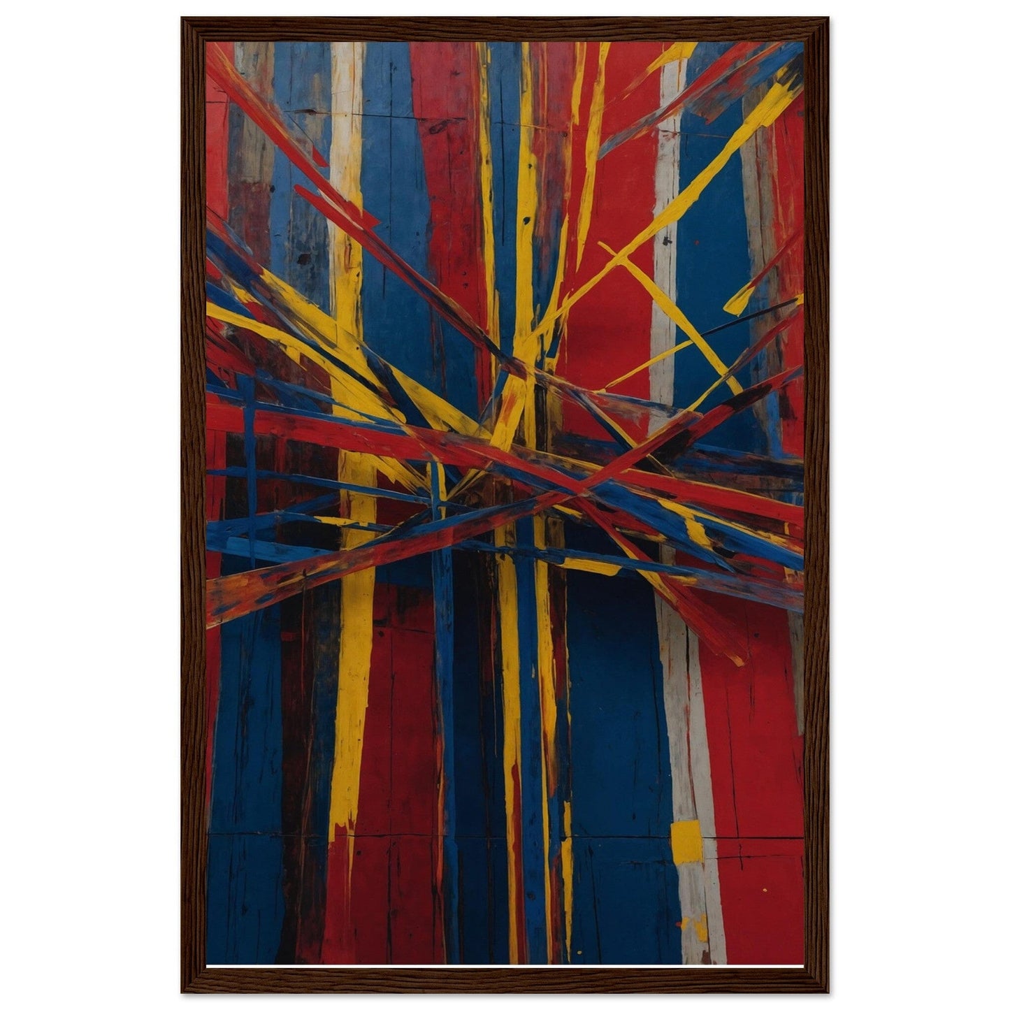 Premium Matte Paper Wooden Framed Poster - Exklusive Kunst in stilvollen Holzrahmen Print Material Modern Masterpieces 28x43 cm / XL (11x17″) Dark wood frame