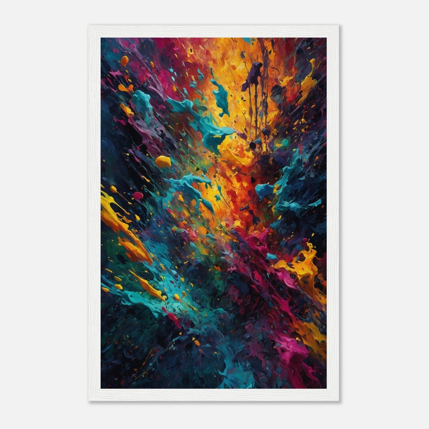 Premium Matte Paper Wooden Framed Poster - Exklusive Kunst in stilvollen Holzrahmen Print Material Modern Masterpieces 28x43 cm / XL (11x17″) White frame