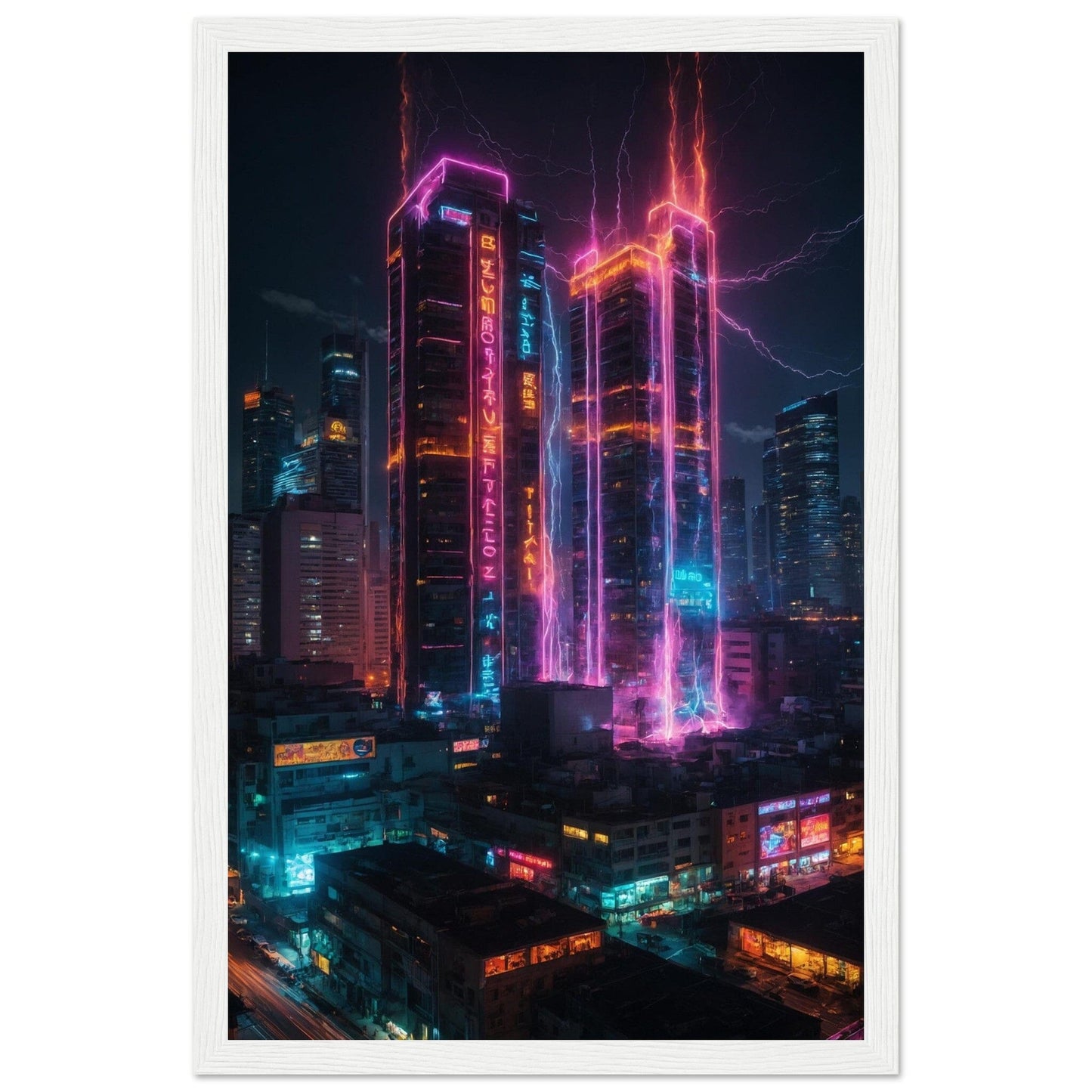 Premium Matte Paper Wooden Framed Poster - Exklusive Kunst in stilvollen Holzrahmen Print Material Modern Masterpieces 28x43 cm / XL (11x17″) White frame