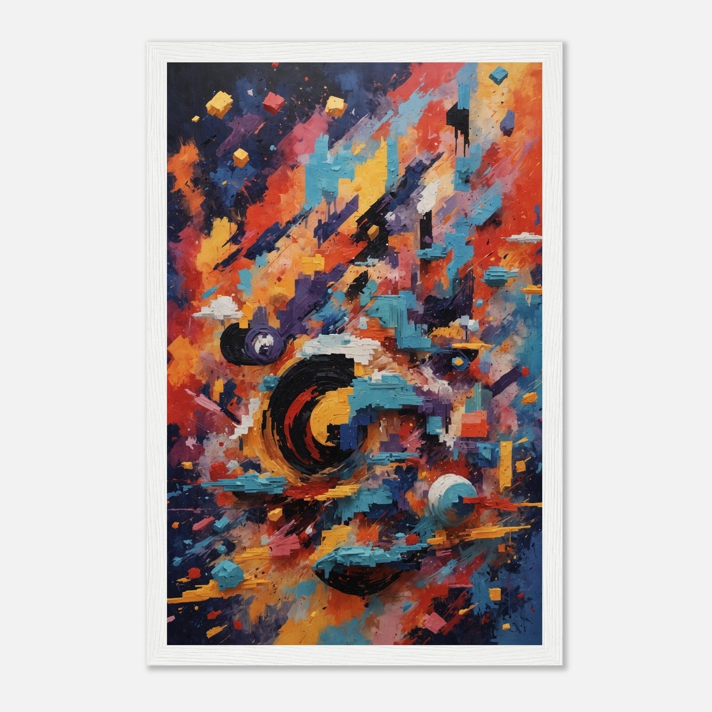 Premium Matte Paper Wooden Framed Poster - Exklusive Kunst in stilvollen Holzrahmen Print Material Modern Masterpieces 28x43 cm / XL (11x17″) White frame