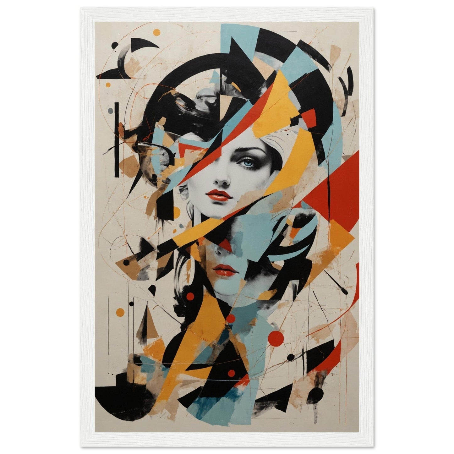 Premium Matte Paper Wooden Framed Poster - Exklusive Kunst in stilvollen Holzrahmen Print Material Modern Masterpieces 28x43 cm / XL (11x17″) White frame
