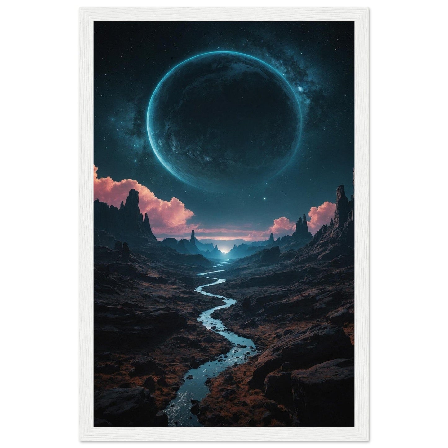 Premium Matte Paper Wooden Framed Poster - Exklusive Kunst in stilvollen Holzrahmen Print Material Modern Masterpieces 28x43 cm / XL (11x17″) White frame