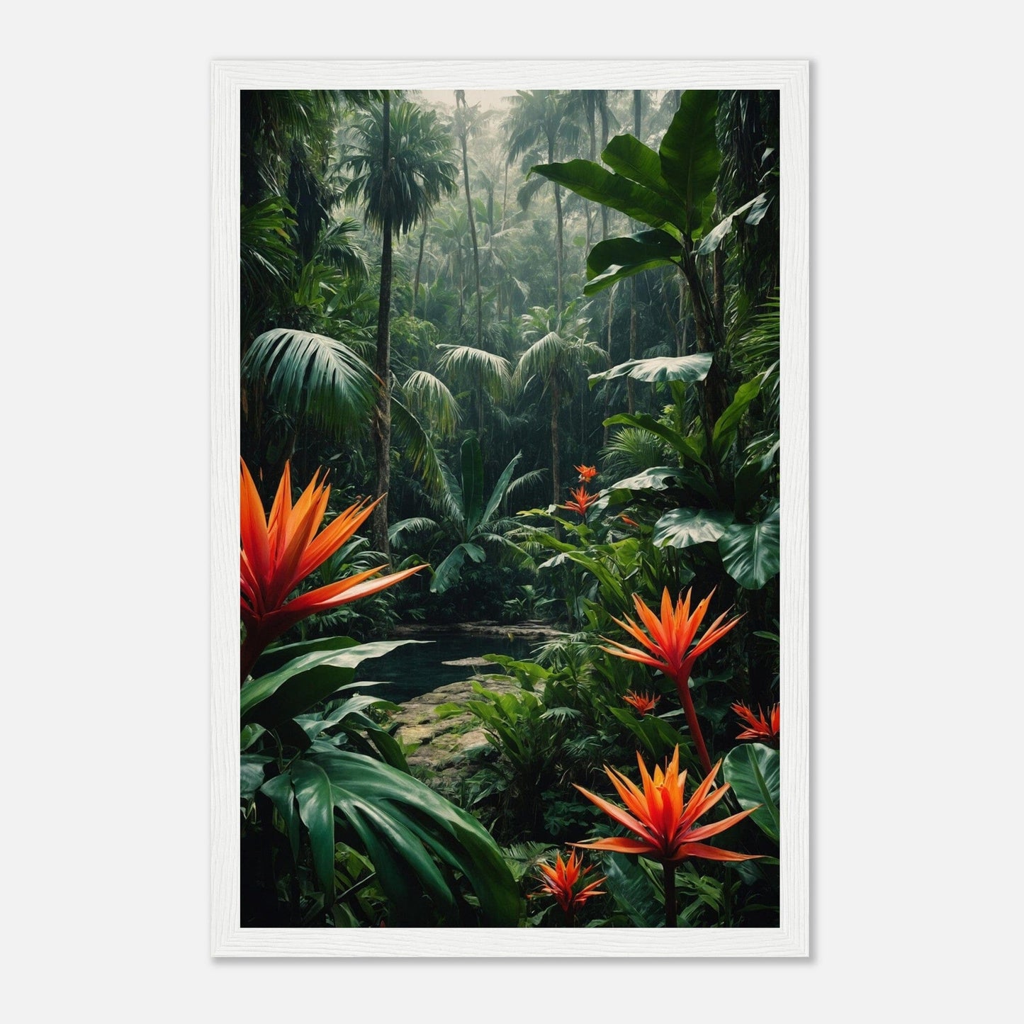 Premium Matte Paper Wooden Framed Poster - Exklusive Kunst in stilvollen Holzrahmen Print Material Modern Masterpieces 28x43 cm / XL (11x17″) White frame