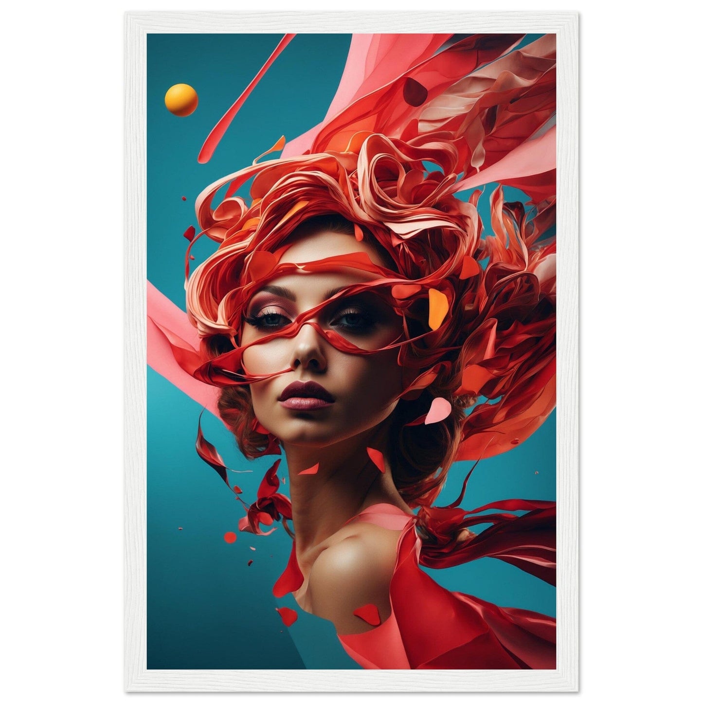 Premium Matte Paper Wooden Framed Poster - Exklusive Kunst in stilvollen Holzrahmen Print Material Modern Masterpieces 28x43 cm / XL (11x17″) White frame