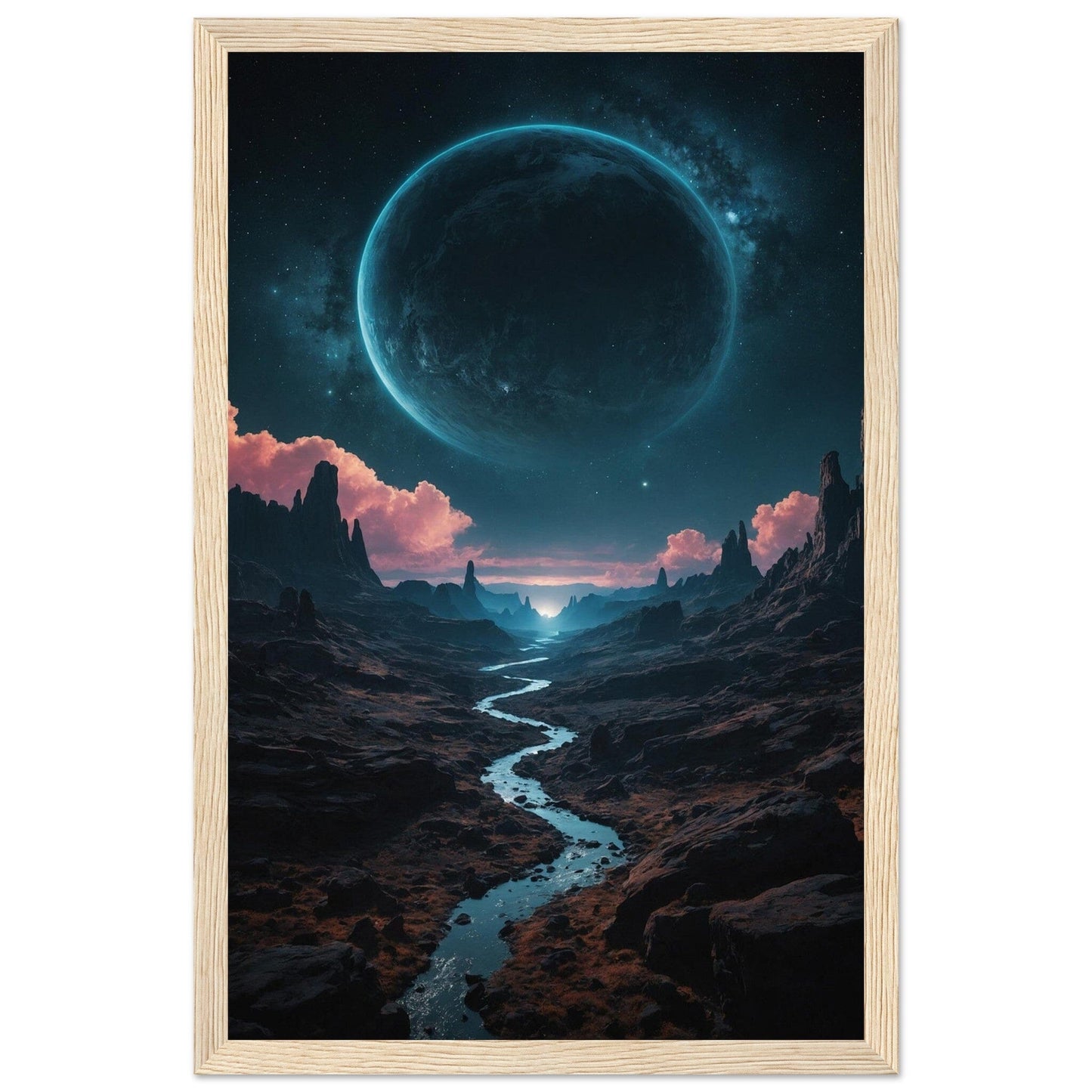Premium Matte Paper Wooden Framed Poster - Exklusive Kunst in stilvollen Holzrahmen Print Material Modern Masterpieces 28x43 cm / XL (11x17″) Wood frame