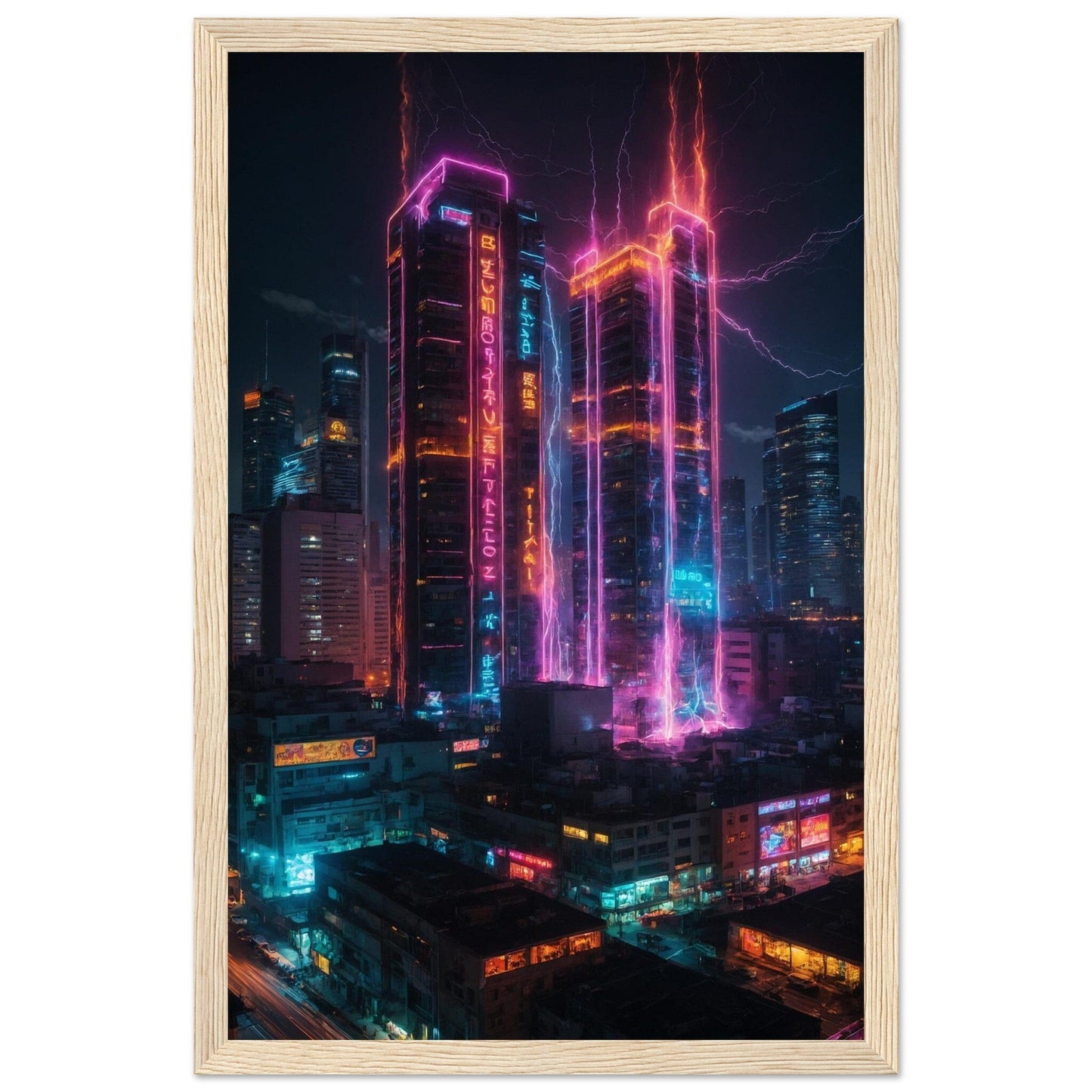 Premium Matte Paper Wooden Framed Poster - Exklusive Kunst in stilvollen Holzrahmen Print Material Modern Masterpieces 28x43 cm / XL (11x17″) Wood frame
