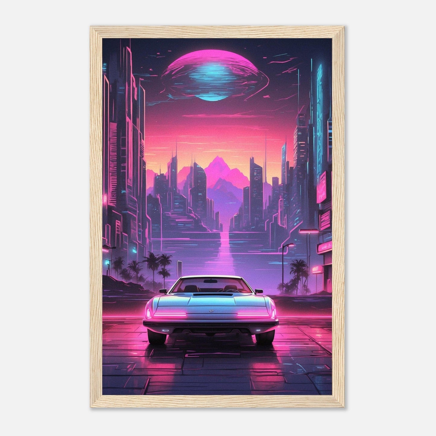 Premium Matte Paper Wooden Framed Poster - Exklusive Kunst in stilvollen Holzrahmen Print Material Modern Masterpieces 28x43 cm / XL (11x17″) Wood frame