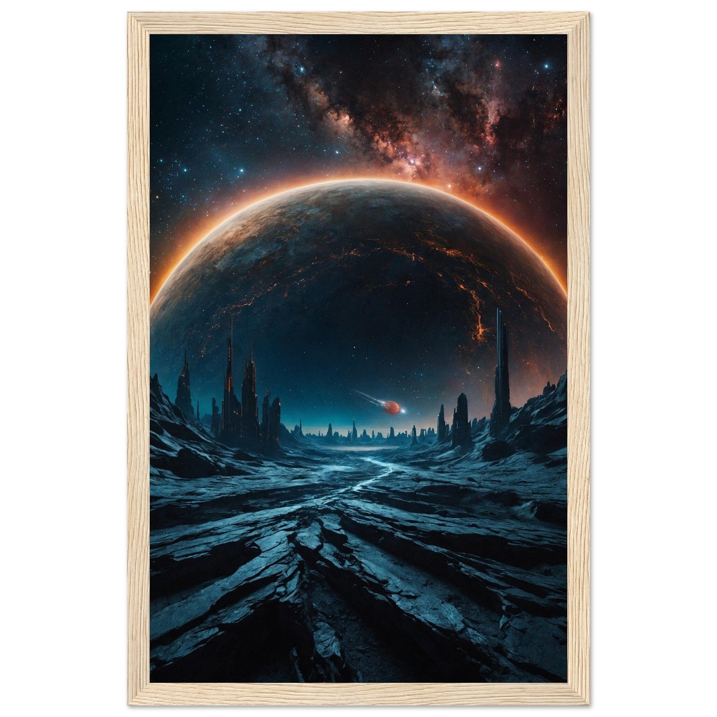 Premium Matte Paper Wooden Framed Poster - Exklusive Kunst in stilvollen Holzrahmen Print Material Modern Masterpieces 28x43 cm / XL (11x17″) Wood frame