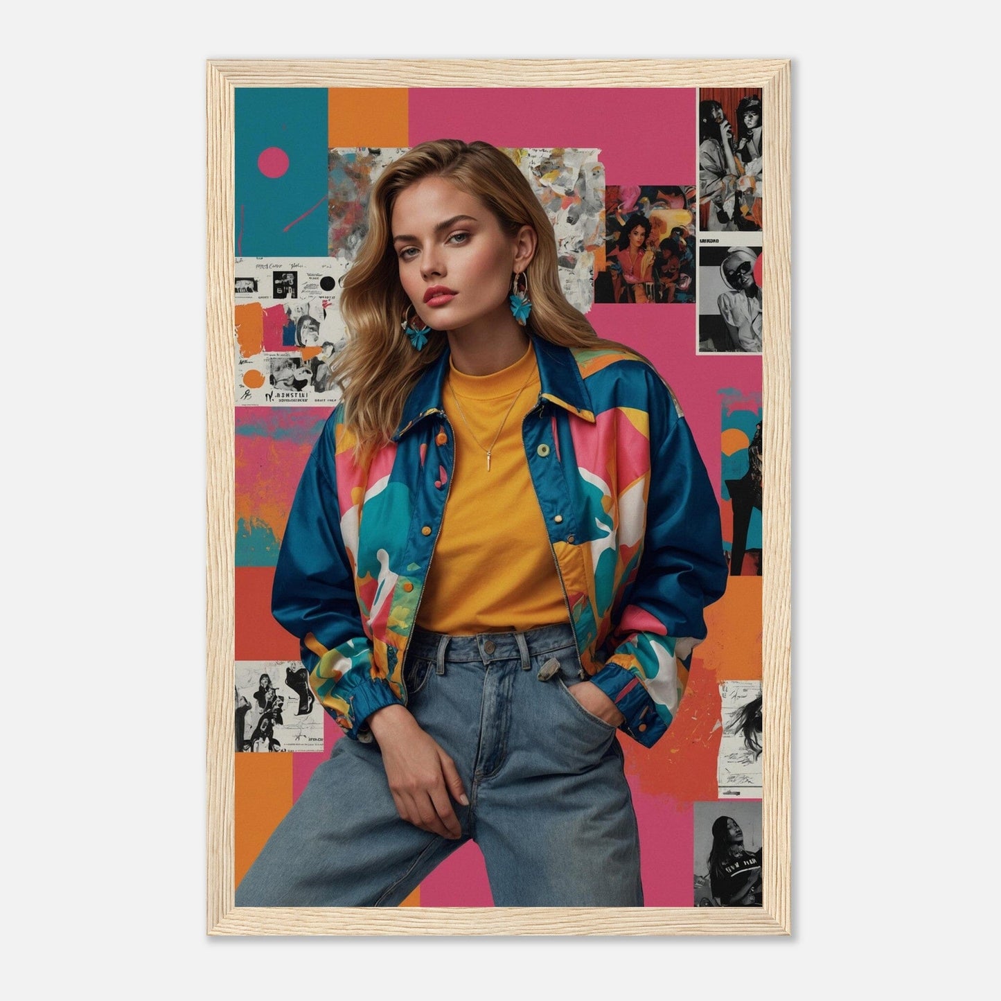 Premium Matte Paper Wooden Framed Poster - Exklusive Kunst in stilvollen Holzrahmen Print Material Modern Masterpieces 28x43 cm / XL (11x17″) Wood frame