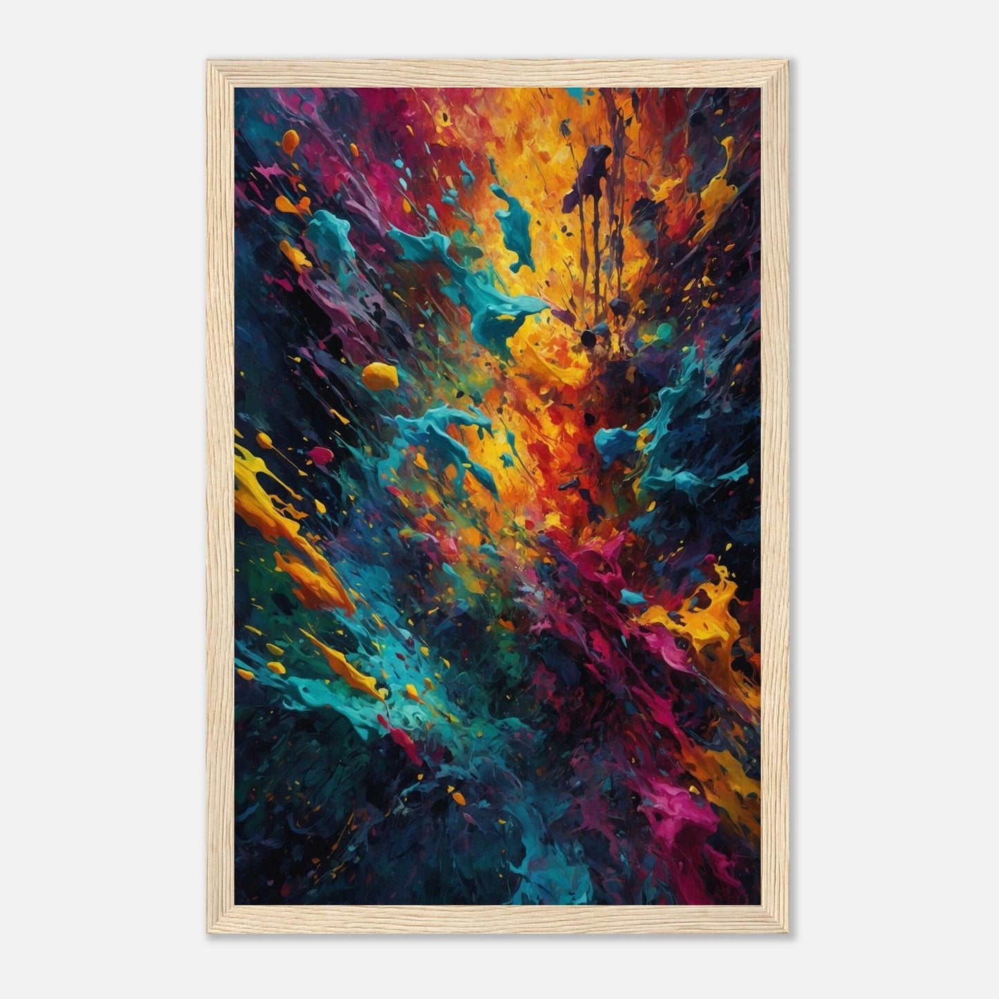 Premium Matte Paper Wooden Framed Poster - Exklusive Kunst in stilvollen Holzrahmen Print Material Modern Masterpieces 28x43 cm / XL (11x17″) Wood frame