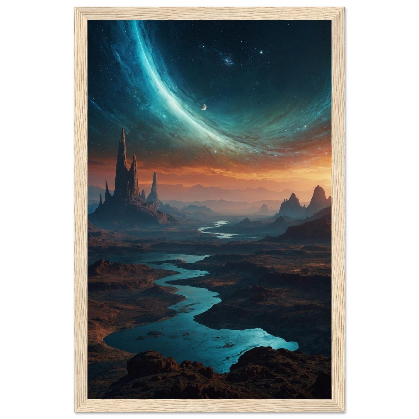 Premium Matte Paper Wooden Framed Poster - Exklusive Kunst in stilvollen Holzrahmen Print Material Modern Masterpieces 28x43 cm / XL (11x17″) Wood frame