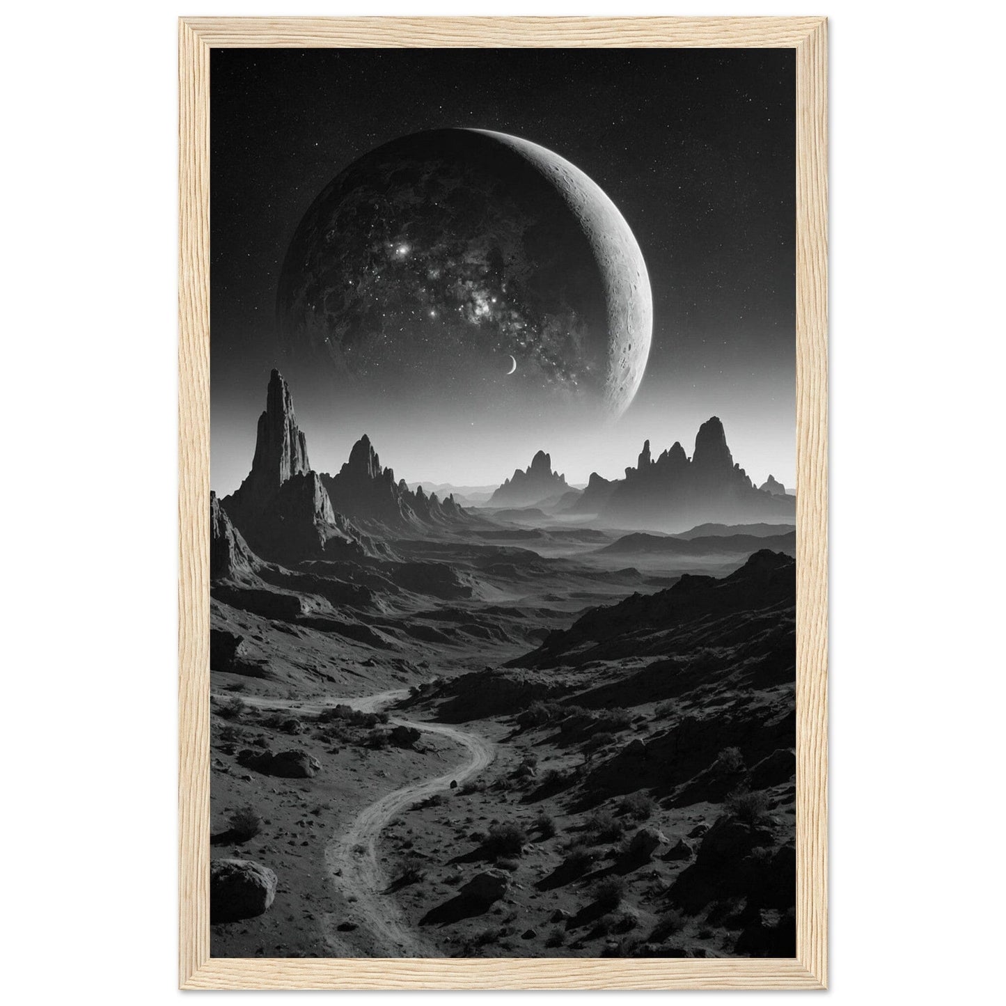 Premium Matte Paper Wooden Framed Poster - Exklusive Kunst in stilvollen Holzrahmen Print Material Modern Masterpieces 28x43 cm / XL (11x17″) Wood frame