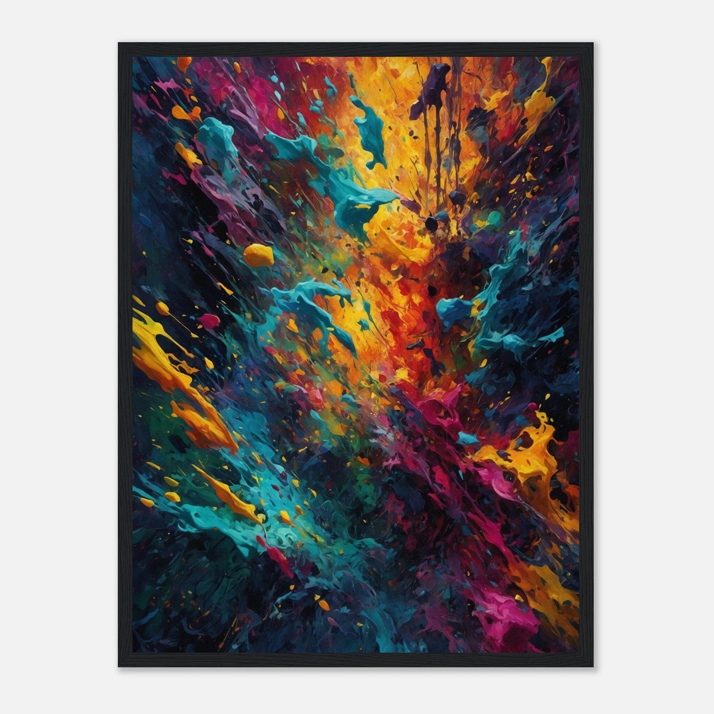 Premium Matte Paper Wooden Framed Poster - Exklusive Kunst in stilvollen Holzrahmen Print Material Modern Masterpieces 45x60 cm / 18x24″ Black frame