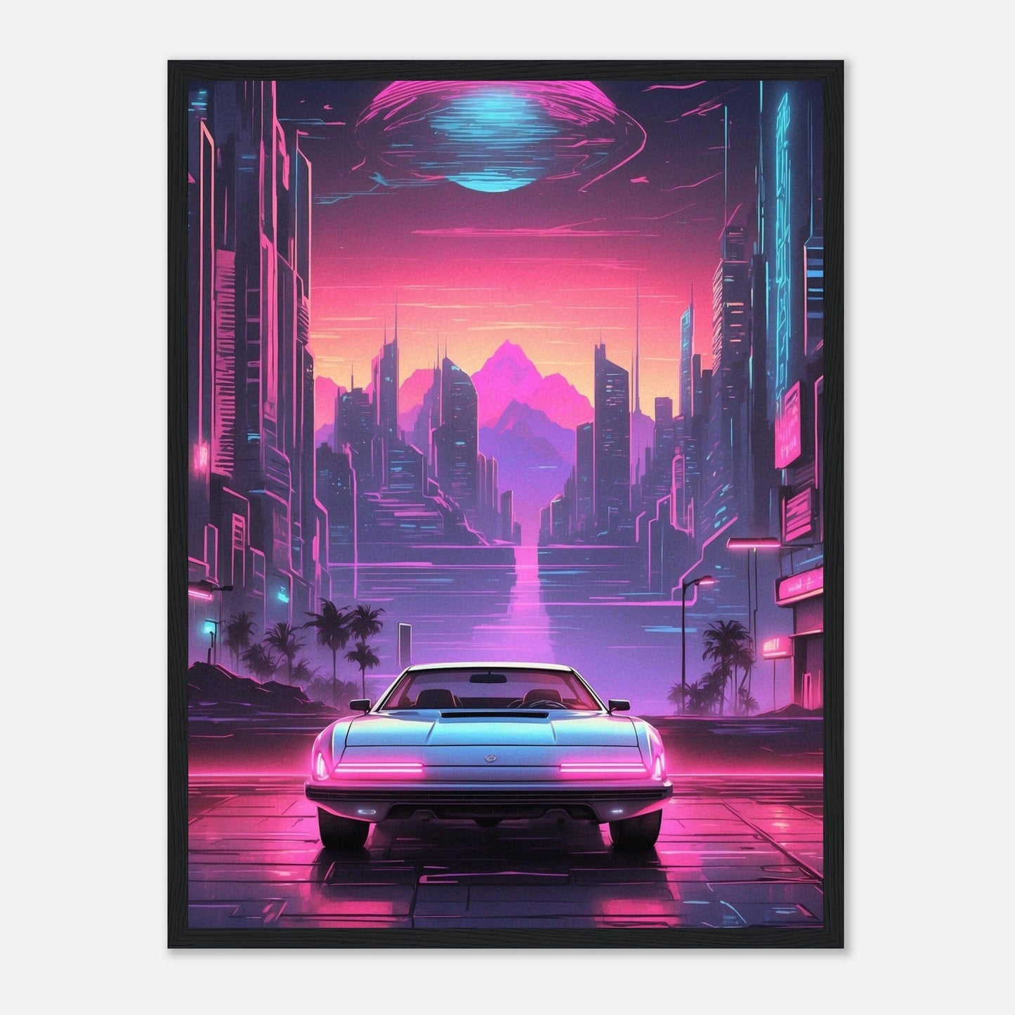 Premium Matte Paper Wooden Framed Poster - Exklusive Kunst in stilvollen Holzrahmen Print Material Modern Masterpieces 45x60 cm / 18x24″ Black frame
